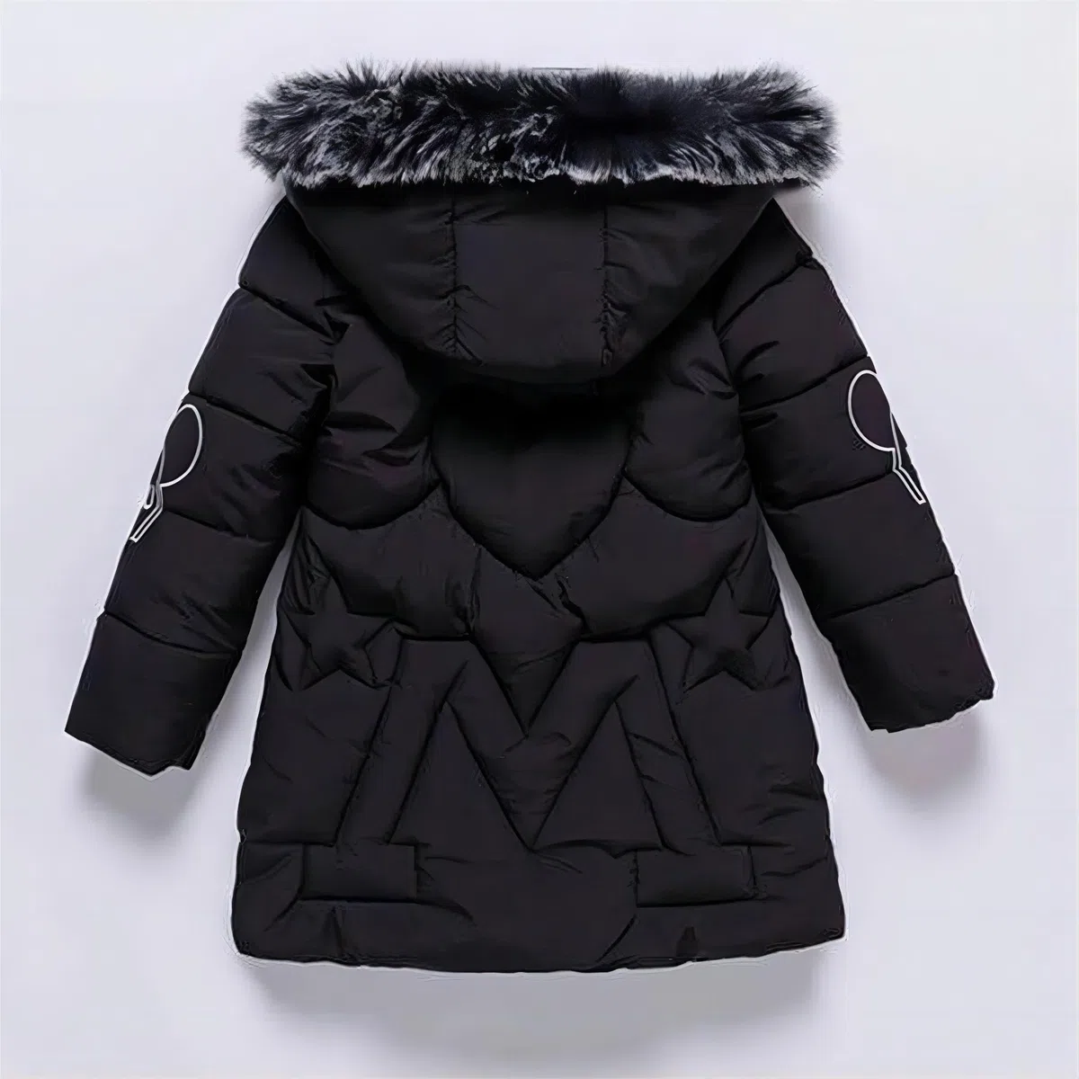 Cappotto da ragazza, piumino per bambini, giacca invernale con cappuccio con collo in pelliccia spessa e calda, parka imbottita, giacca a vento