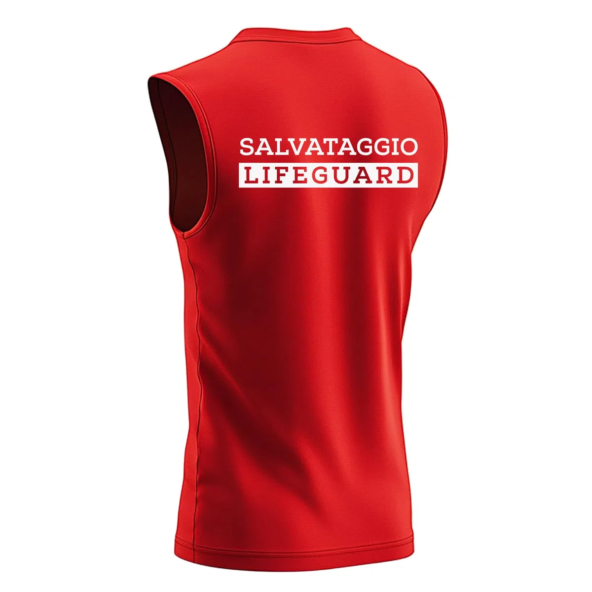 Canottiera Bagnino Salvataggio ad Alta VISIBILITA' - Canotta Uomo/Donna per Bagnino, Tessuto 100% Cotone Ideale per Mare/Piscina
