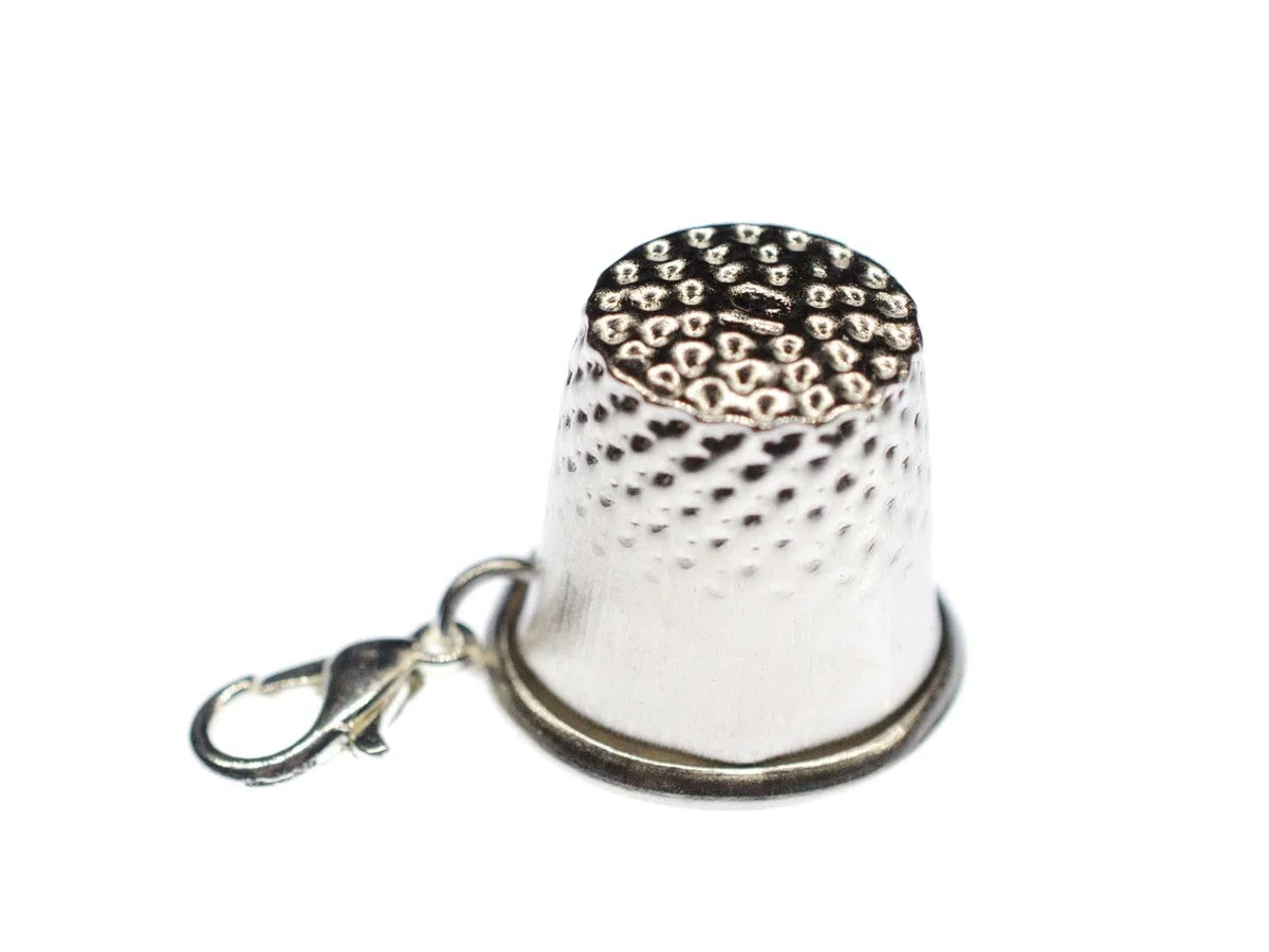 Miniblings Thimble Cucito Charm sarta su Misura - Gioielli Fatto a Mano Argento Placcato I Ciondoli - Braccialetto di Fascino - Pendente per Il Braccialetto