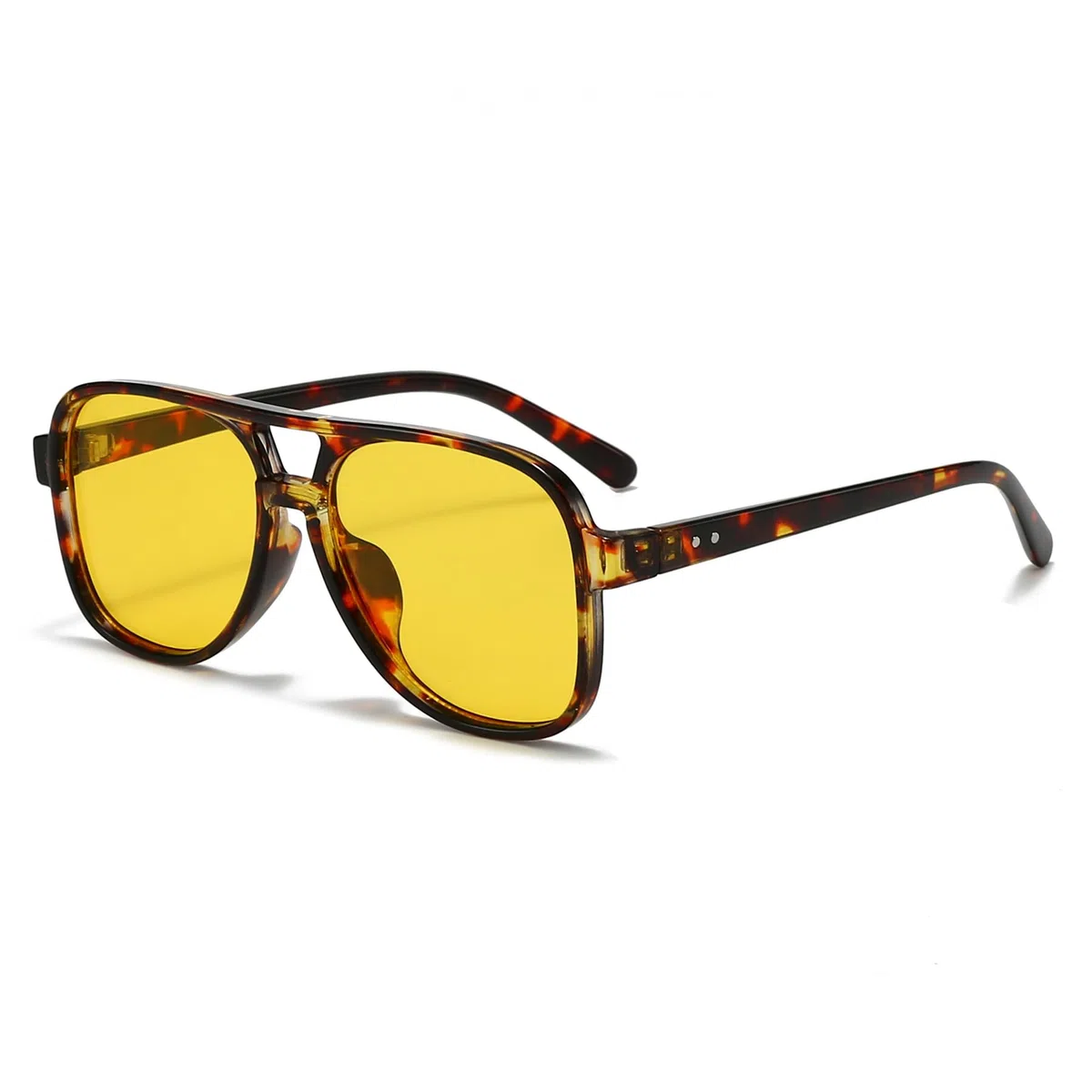 Long Keeper Occhiali da Sole Pilot Occhiali da Sole Anni 70 Vintage Oversize Occhiali Pilota Doppio Ponte Retrò da Guida Protezione UV400 per Donna Uomo