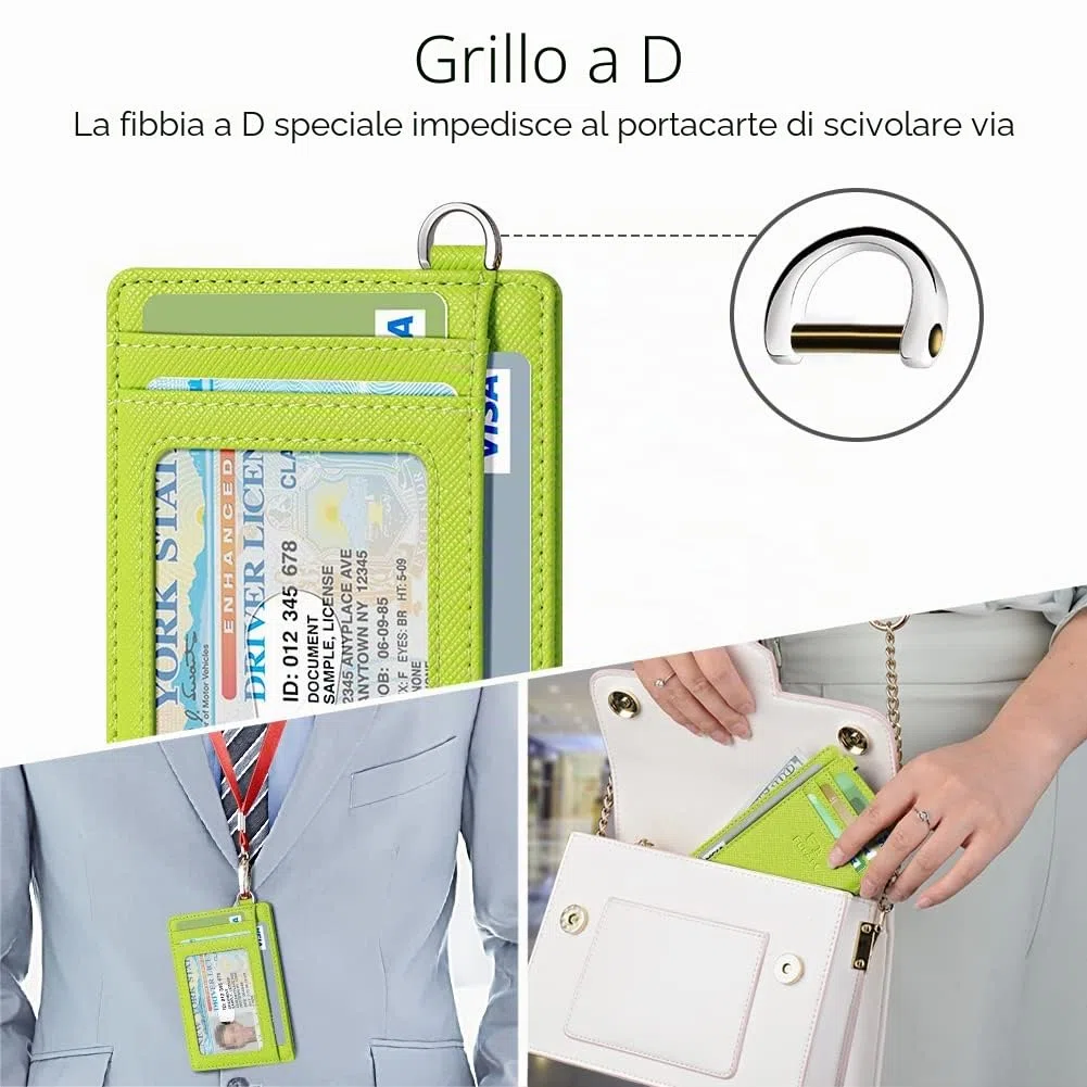 FurArt Porta Carte di Credito, Protezione RFID Portafoglio porta tessere Sottile, Slim Porta Carte Credito Da Uomo e Donna