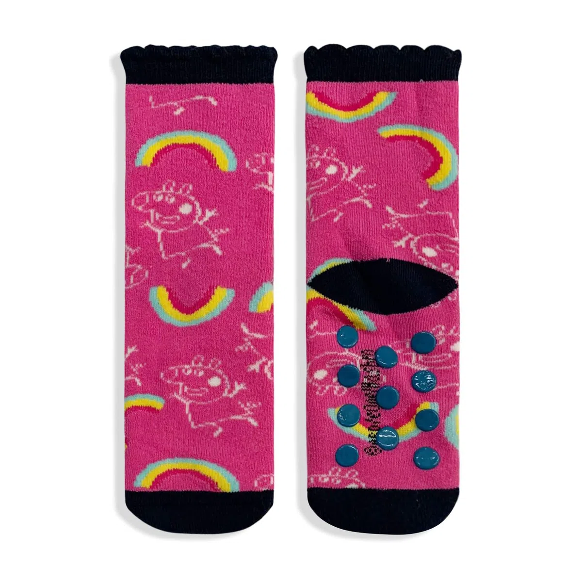 Calzini Antiscivolo per Bambina Peppa Pig in Cotone Bimba Lurex 5688
