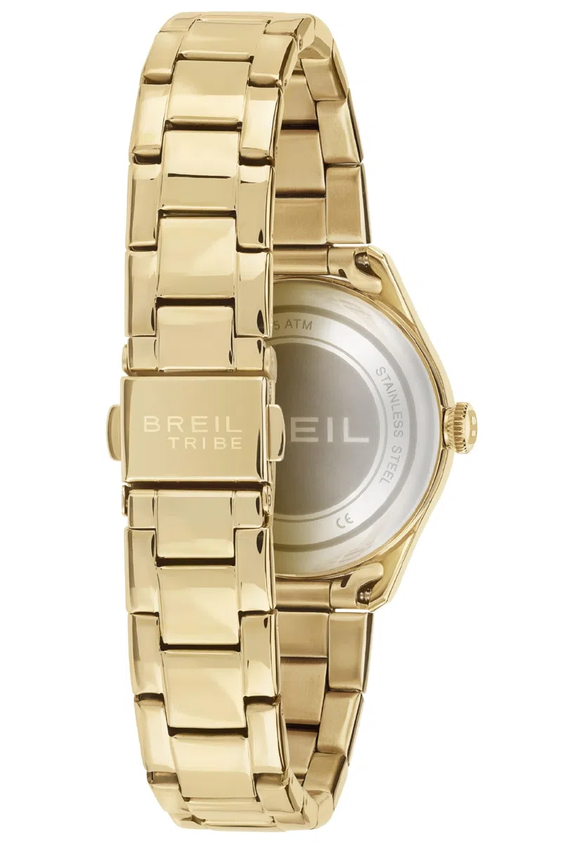 Breil, Collezione Classic Elegance, Orologio Donna, in Acciaio Silver, Movimento al Quarzo Solo Tempo, Quadrante Blu, Lunetta con Pattern Zigrinato, Resistente all'Acqua, Silver-Blu