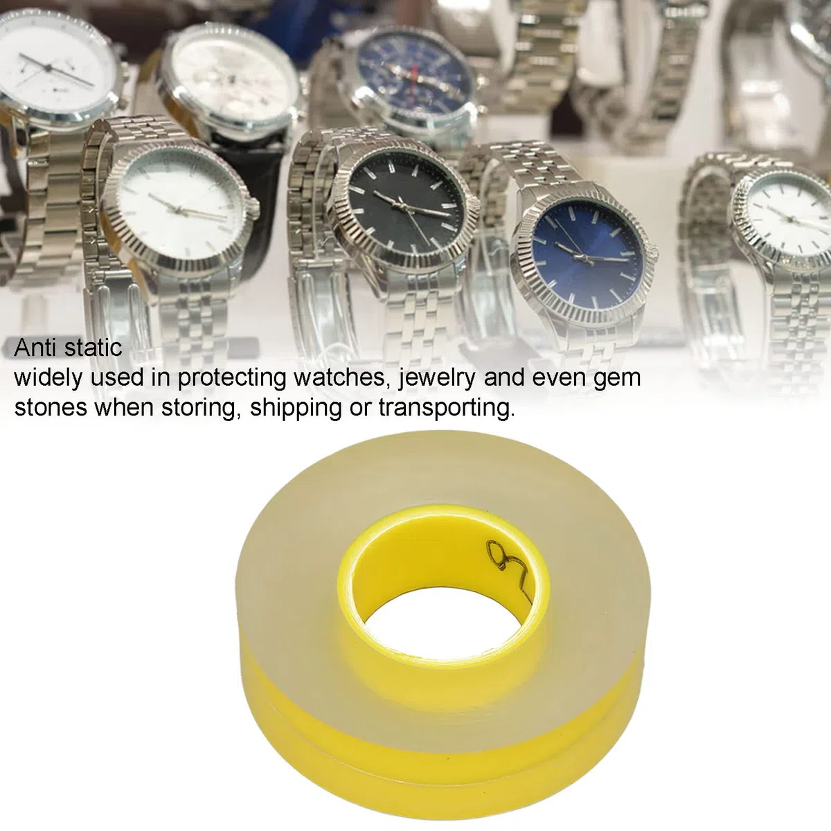 Nastro Pellicola Protettiva, Pellicola Protettiva Cinturino Dell'Orologio, 20mm Antistatico Previene Graffi Impronte Digitali Polvere, Protezione Antigraffio, Nastro In PVC Trasparente Rimovibile Per