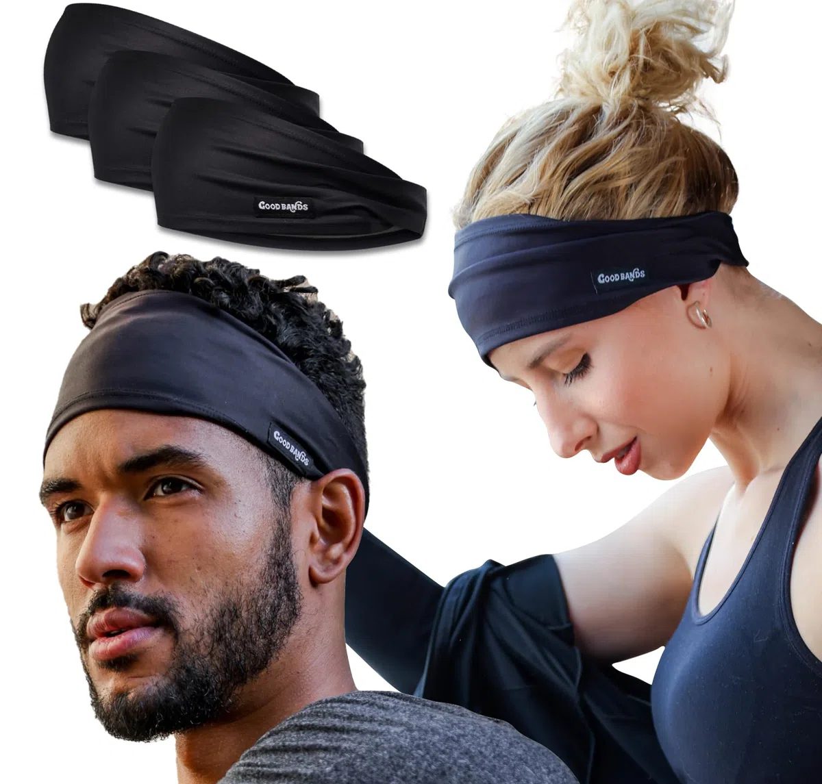 Fascia per uomo e donna – Fascia unisex per la testa That Wicks Moisture ed Eliminates Excess Sweat – Running, Sports, Cycling, Football, Triathlon, Construction, Yoga and More