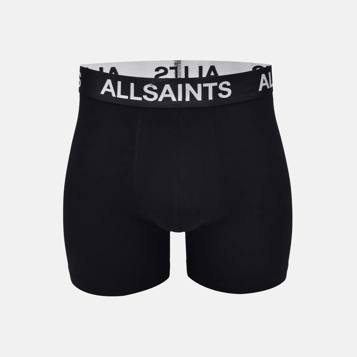 AllSaints Boxer Uomo con Tasca Sagomata, Nero