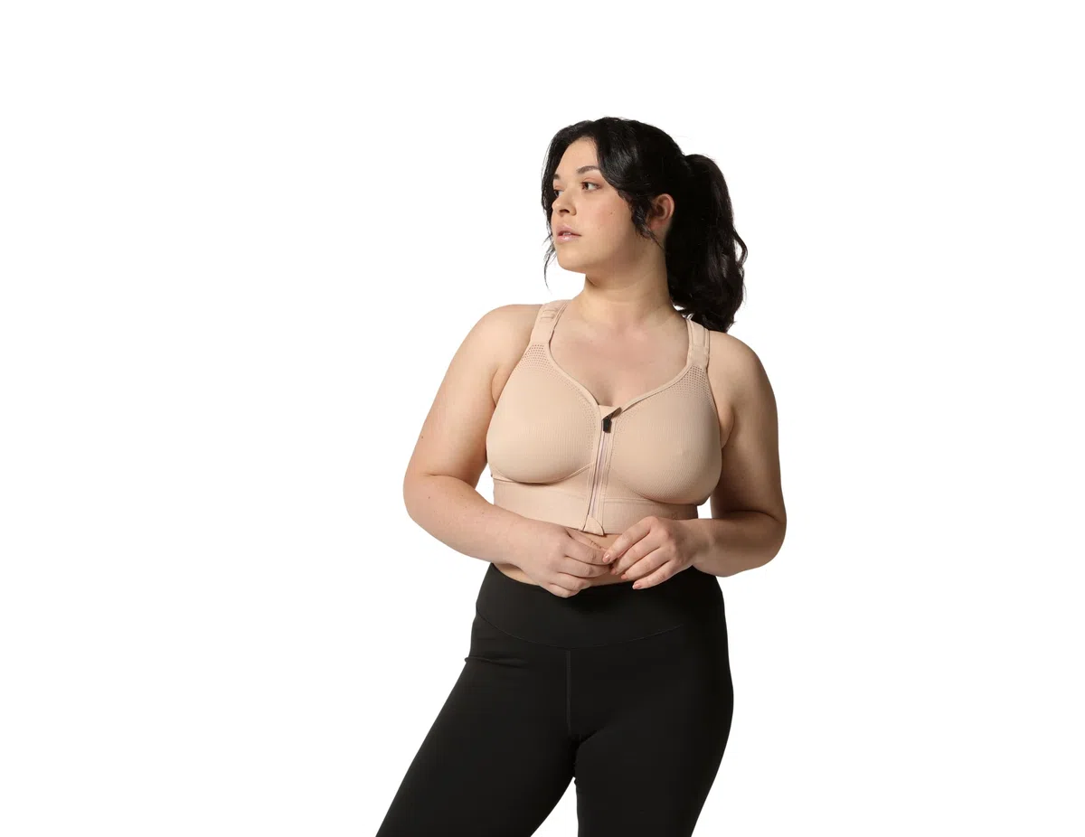 THUASNE - Reggiseno Sportivo con Cerniera Eaz’ip Evolution - Sostegno Forte/Estremo - Progettato per Sport ad Alto Impatto - Cerniera Anteriore - Spalline Imbottite e Regolabili