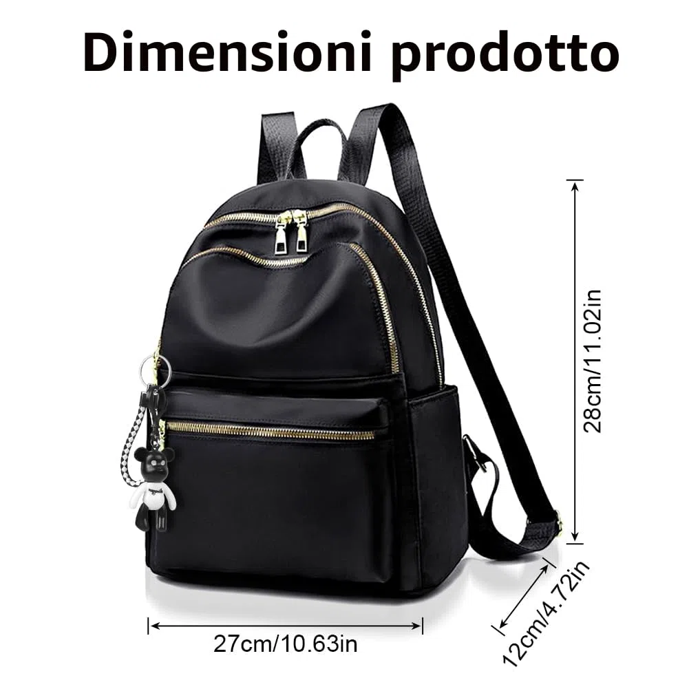 Aucuu, Zaino da donna alla moda, leggero, casual, in nylon, piccolo, antifurto, per la scuola e da viaggio, per donne e ragazze