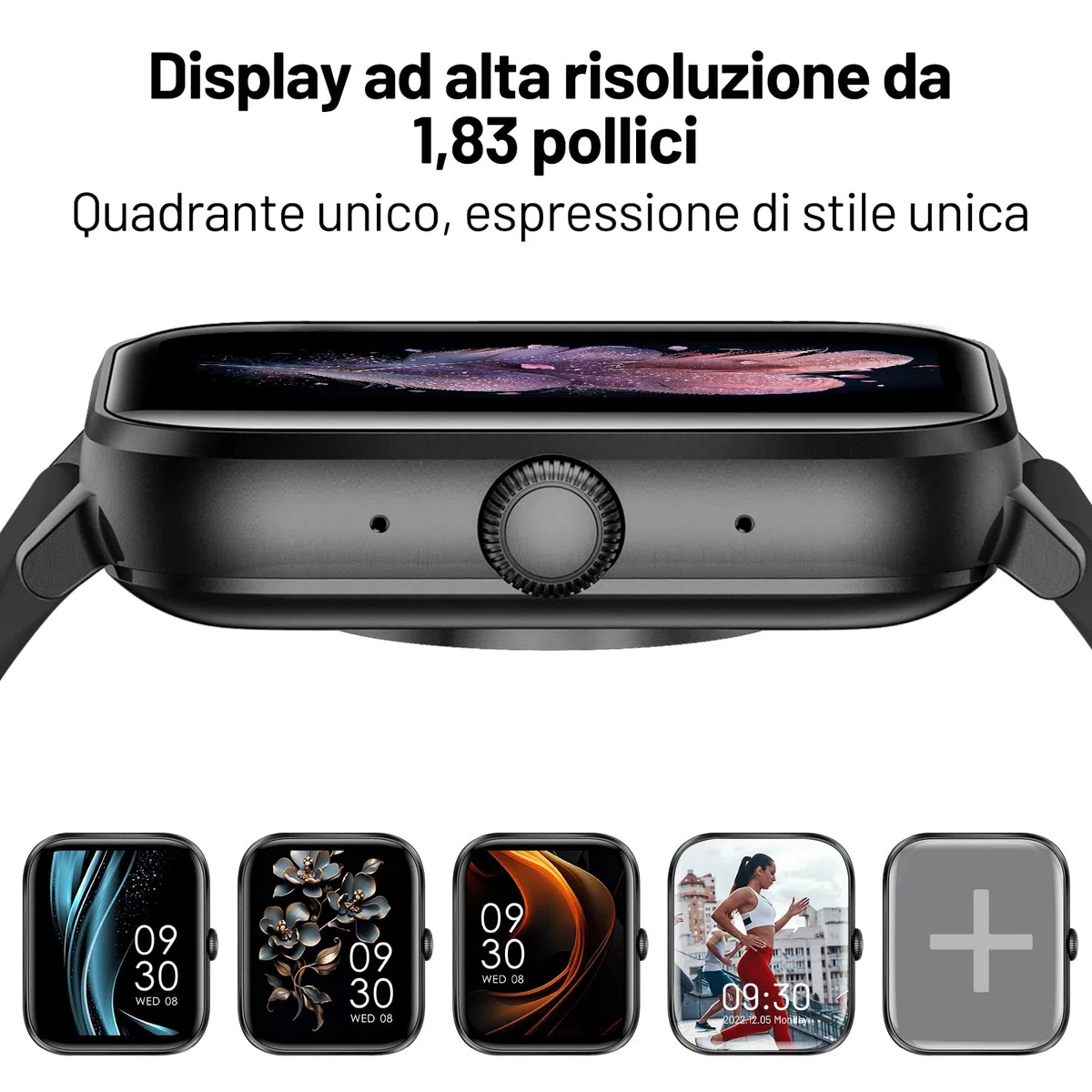 Smartwatch Uomo Donna con Chiamate, 1,83" Schermo Touch HD, Fitness Watch con Monitoraggio Battito/Sonno, Contapassi, 123+ Modalità Sportive, Impermeabile IP67 per Android iOS