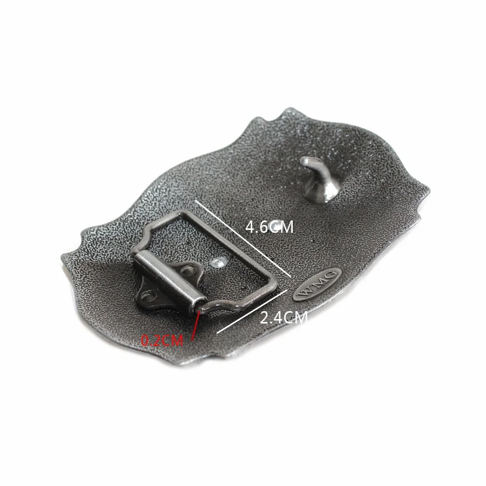 Fibbia per cintura da uomini, in stile cowboy, stile western, con iniziale incisa in 3D