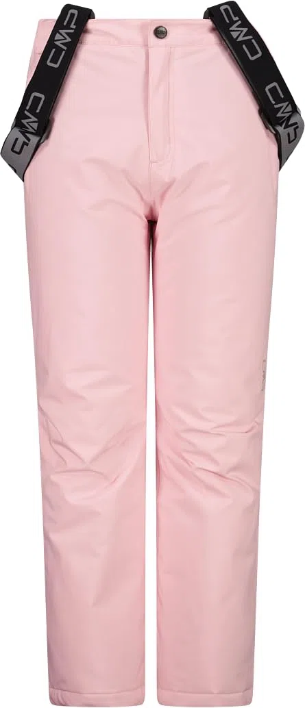 CMP Clima Protect - Pantaloni da sci per bambini, con bretelle rimovibili, colore: rosa