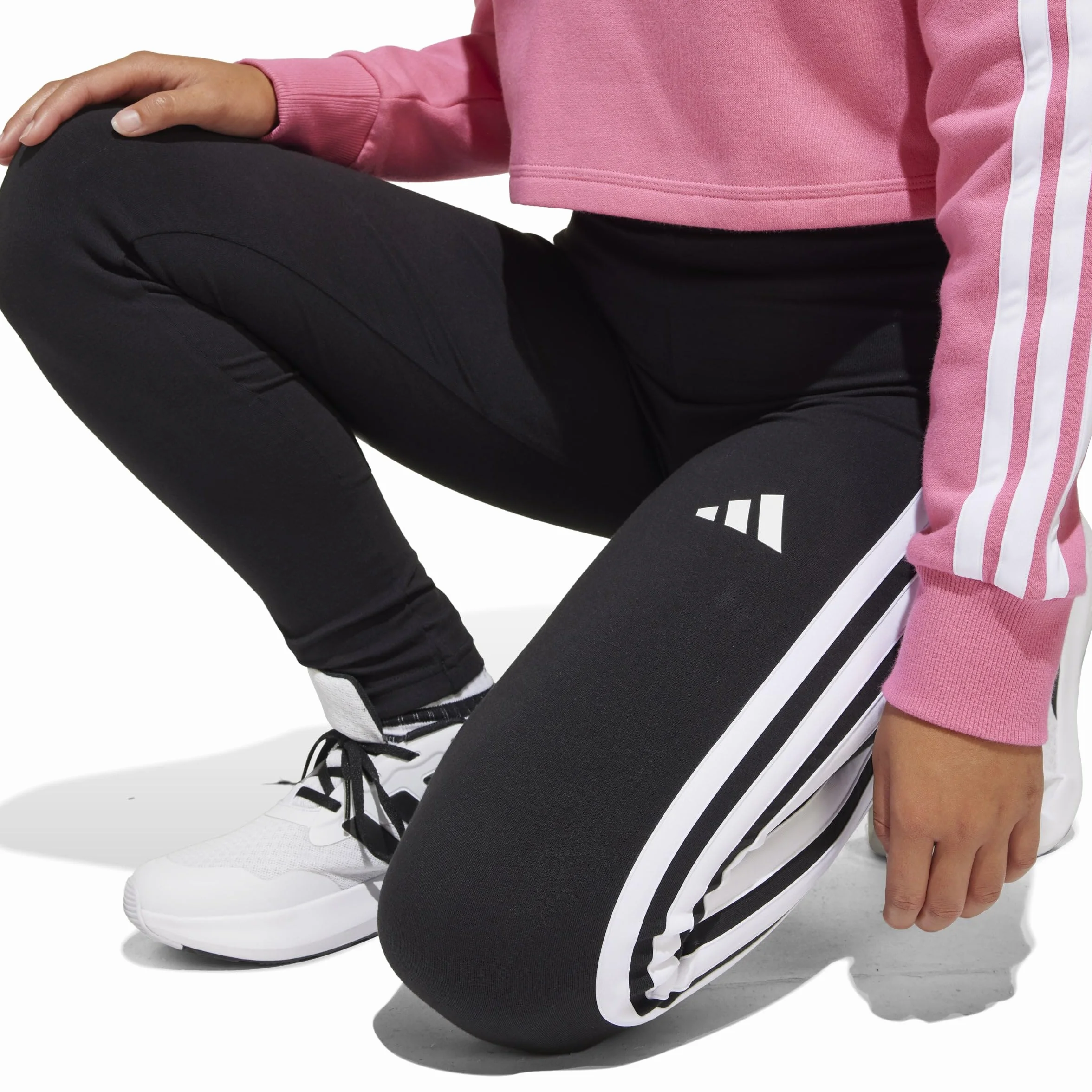 adidas Seasonal Essentials Tiberio 3 Stripes Fleece Leggings Set TUTA Bambine e ragazze