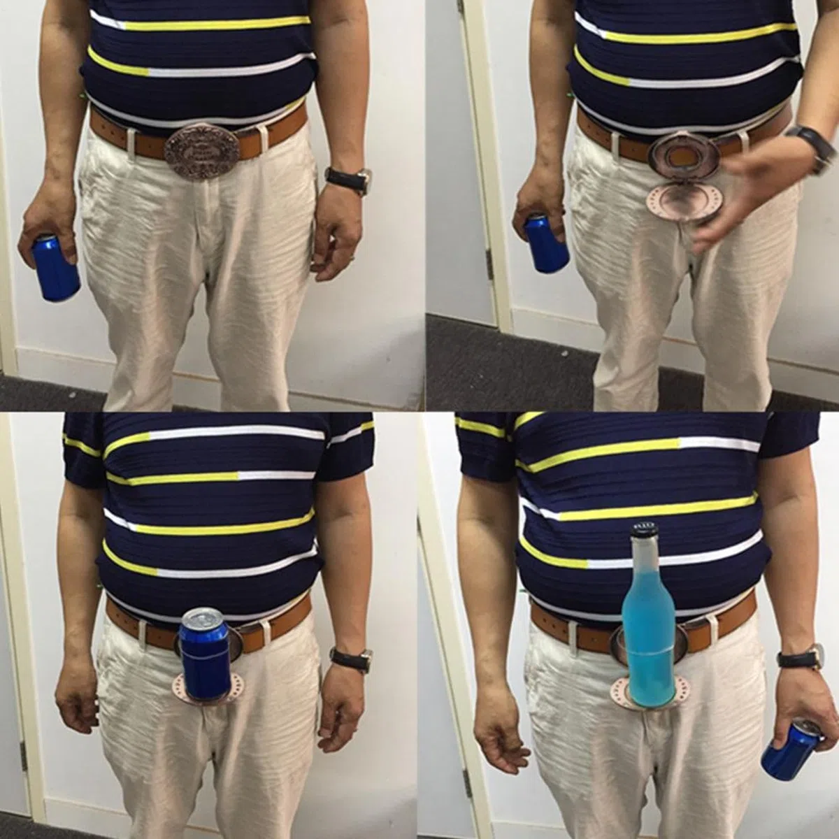 Generico Fibbia per Cintura da Birra, Porta Clip da Cintura per Bottiglia d'Acqua, Porta Lattine per Tazze, Bevande con Fibbia per Barbecue da Picnic All'aperto