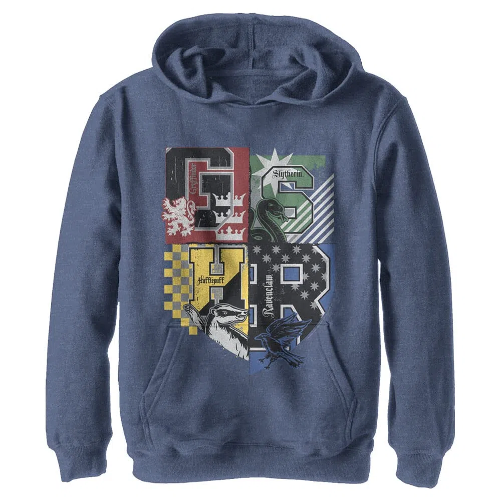 Harry Potter Felpa con cappuccio per bambini Deathly Hallows House Crests Youth