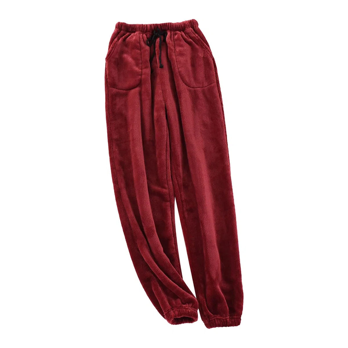 Pantaloni da pigiama da uomo in pile invernale pantaloni da notte in morbido pile traspirante e confortevole tinta unita morbida calda biancheria da notte pantaloni da notte flanella pantaloni