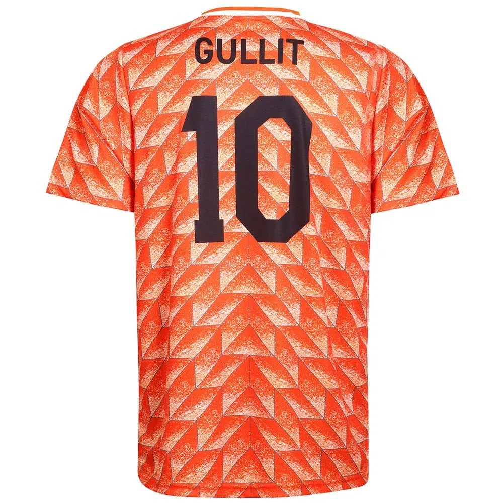 Kingdo Kit Calcio Campionato Europeo 88 Gullit - Nazionale Olandese - Arancione - Bambino e Adulto - Ragazzi - Uomini - Divisa da Calcio - Maglietta Sportiva - Abbigliamento Sportivo