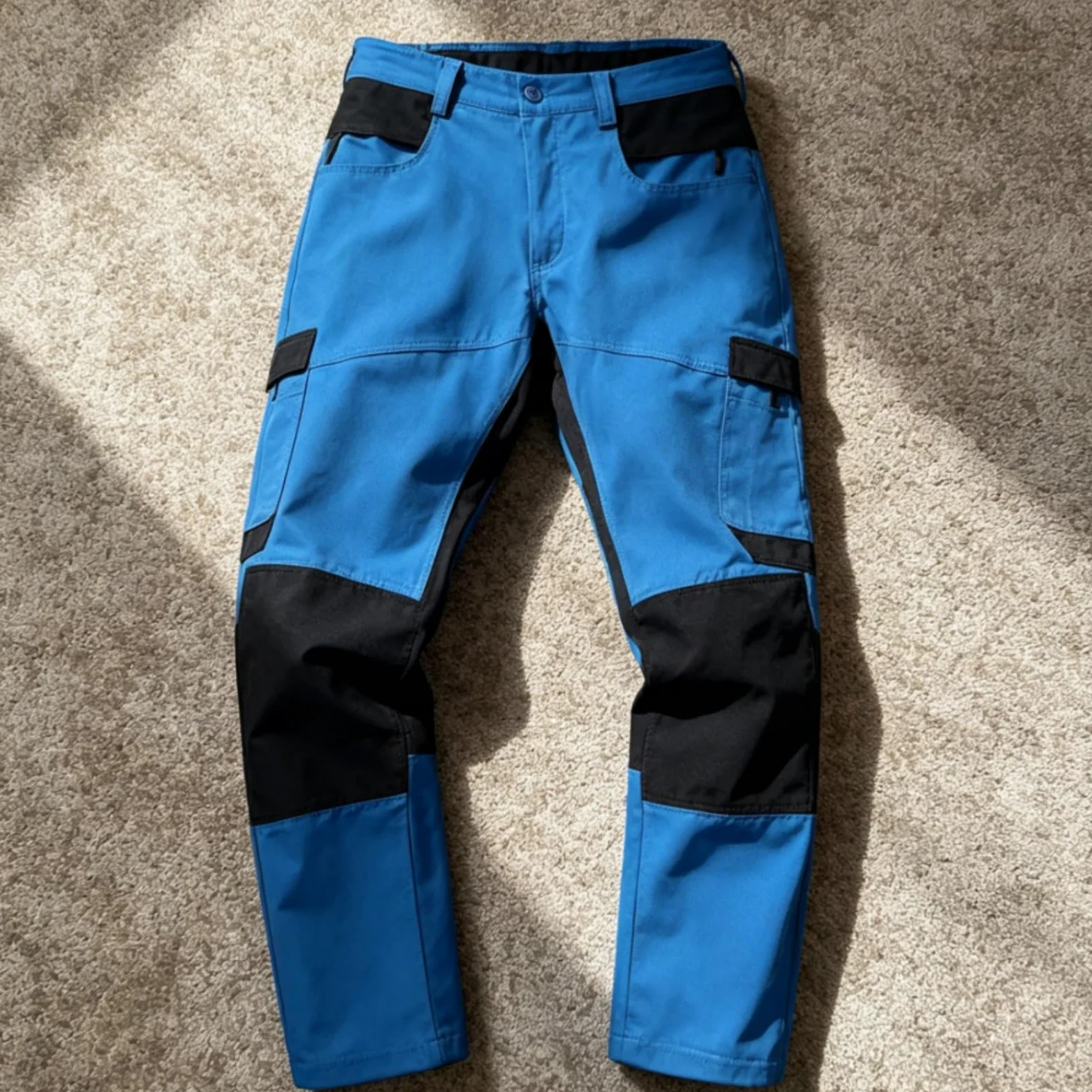 Gralara Pantaloni Antitaglio Protezione Rinforzata Pantaloni Antitaglio Motosega Resistente all'Usura Abbigliamento Protettivo per Taglio Legna, Forestale, Blu Chiaro 32
