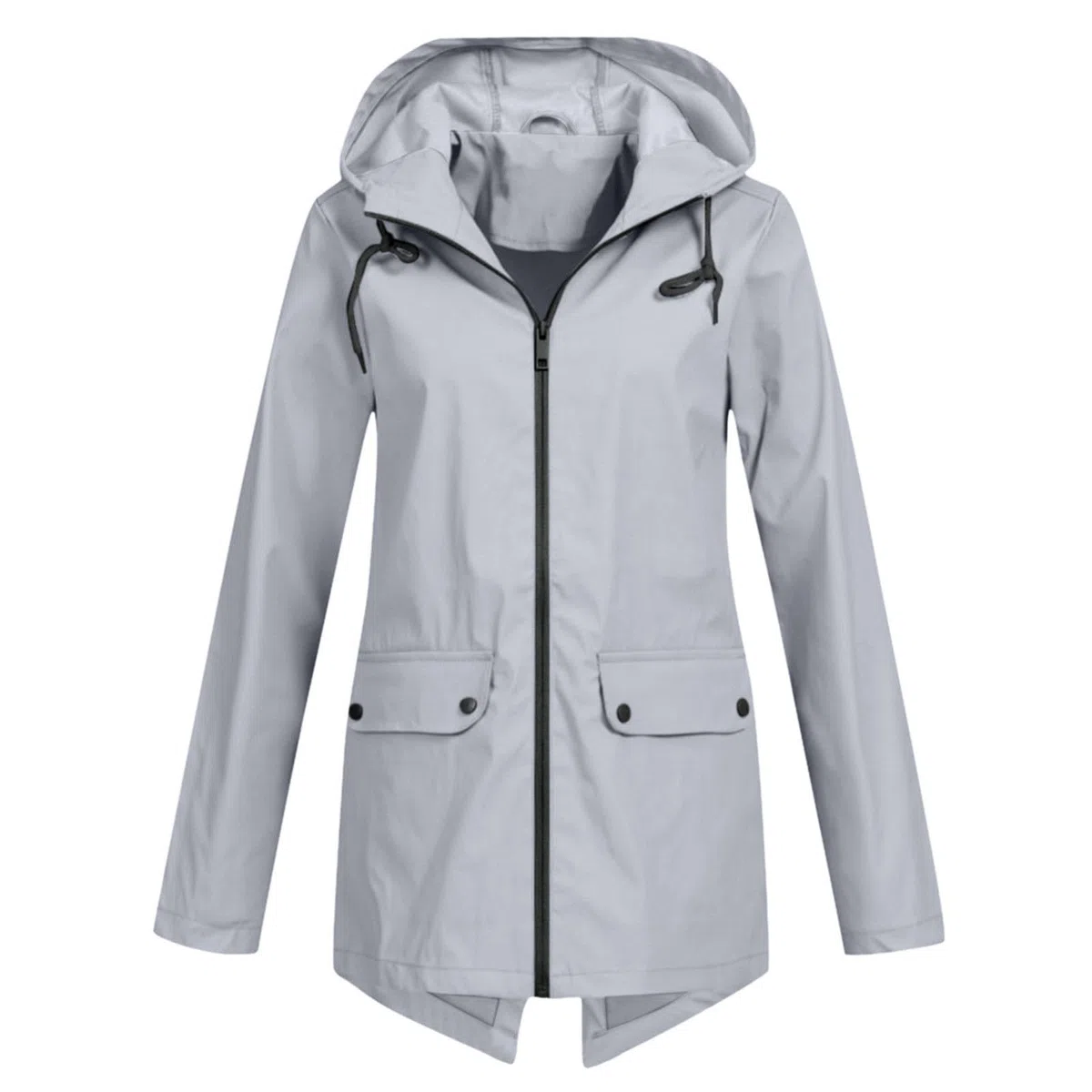 Giacca a vento da donna, impermeabile, foderata con cappuccio, impermeabile, traspirante, 3 in 1, parka antipioggia baggy, comoda giacca a vento