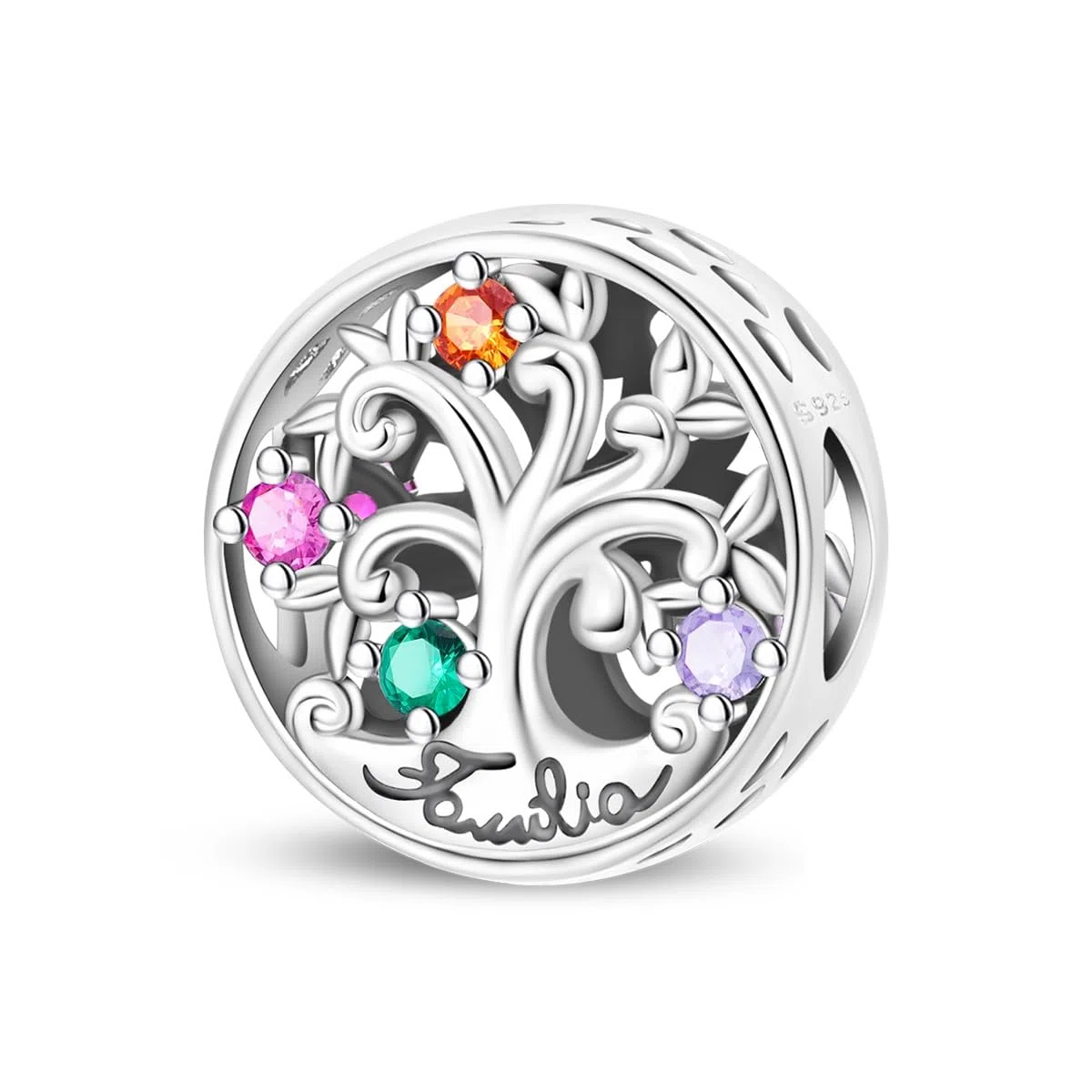 LIGHTDOG Ciondolo da donna in argento 925, compatibile con bracciali Pandora e in stile europeo, regalo per la Festa della Mamma e San Valentino