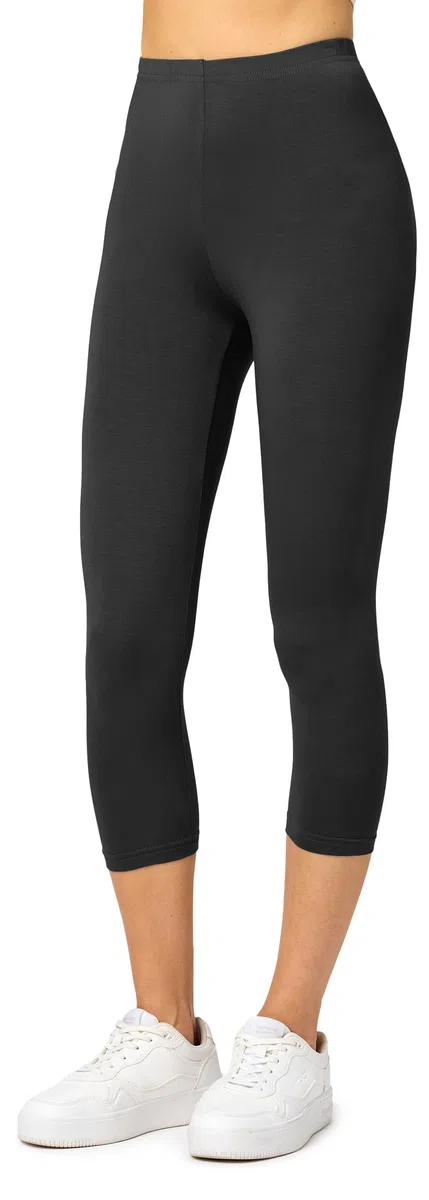 Merry Style Leggins Corti Donna 3/4 Pantaloni Capri Leggins Donna in Viscosa Traspirante, Pantaloncini Fitness Corti per Sportivi o Casual MS10-144