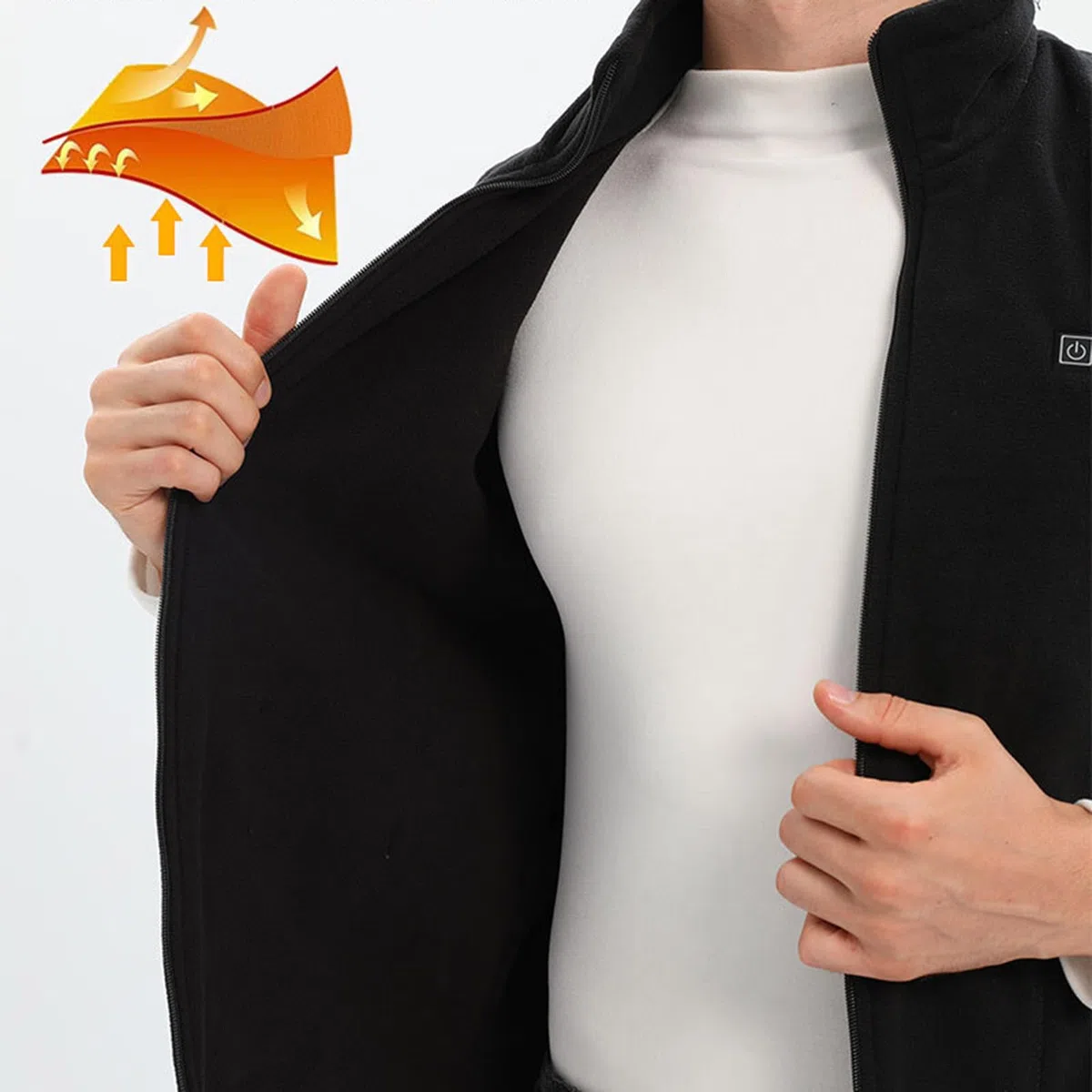 Riscaldamento elettrico Gilet 3 Temp Gear Rapido Calore In Minuti Tessuto Elasticizzato Per Sollievo Vita Uso Esterno Usb Riscaldato