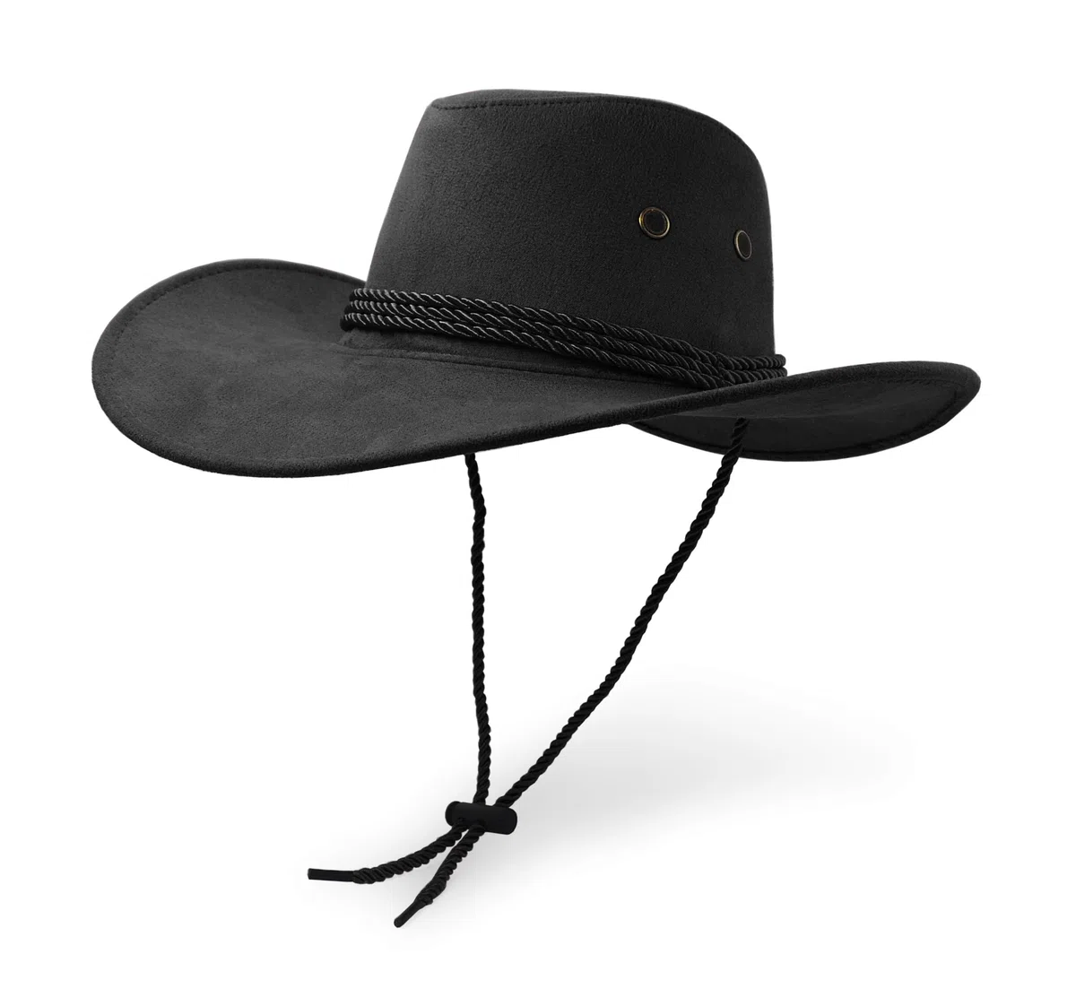 Cappello da cowboy, cappello da sole in finta pelle scamosciata, cappello da viaggio, cappello occidentale, protezione solare all'aperto