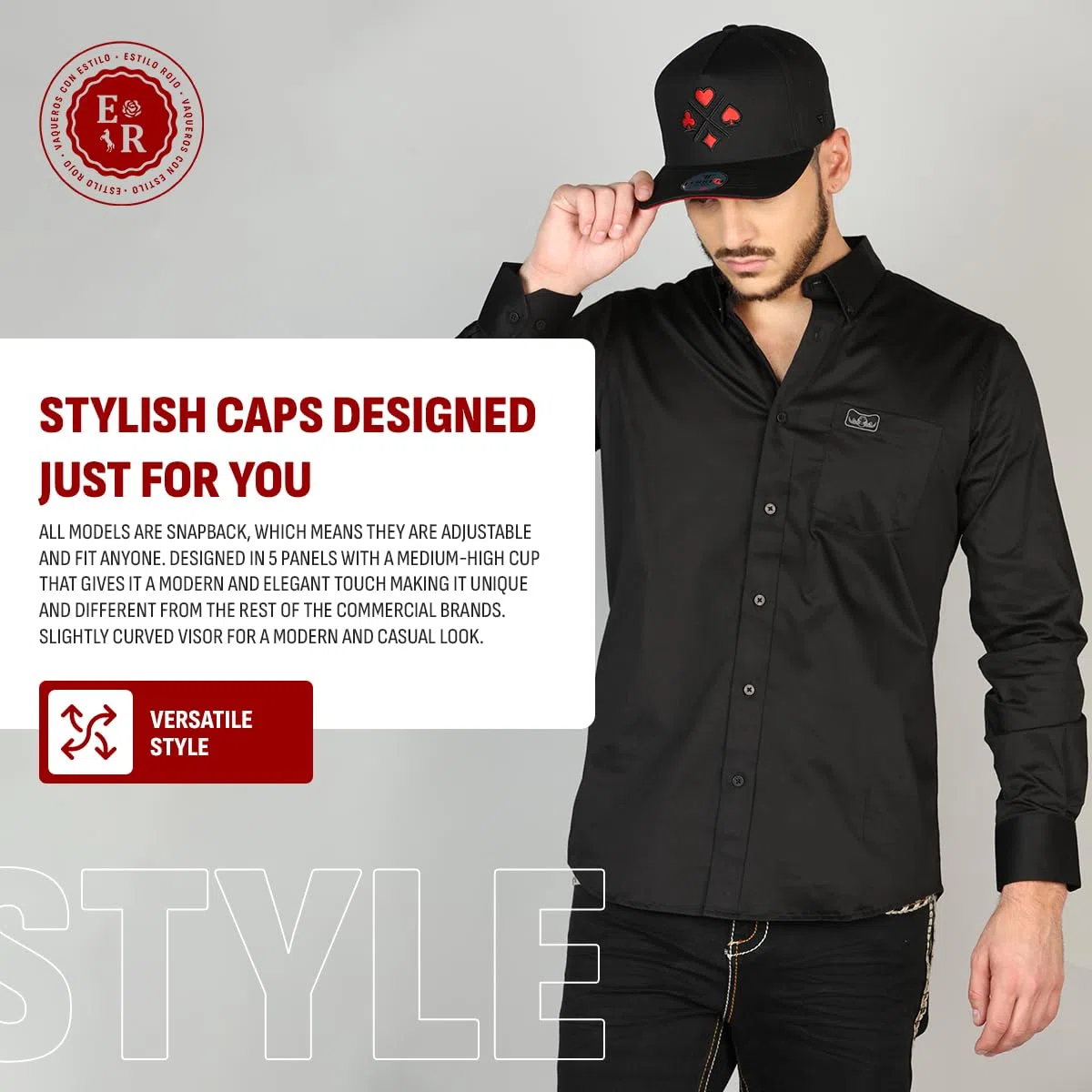 Ferreti Culiacan - Cappellino da uomo con 4 carte, cappello da baseball nero per uomini e donne, cappelli e berretti da uomo, taglia regolabile
