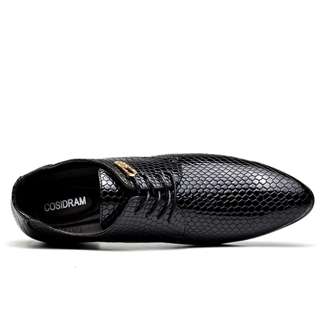 Scarpe da Uomo in Pelle Confortevoli Appartamenti con Lacci Scarpe Oxford Scarpe da Cerimonia per Matrimonio Formale con Punta a Punta