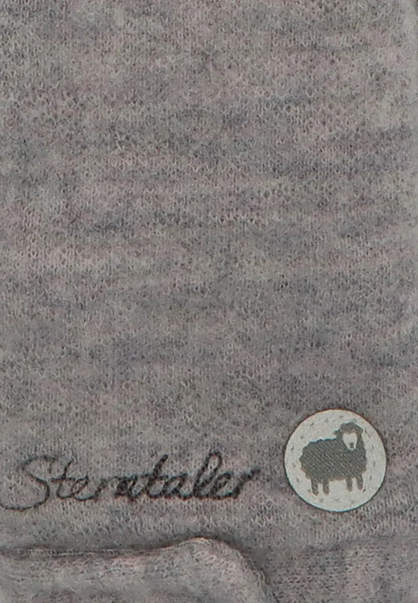 Sterntaler Guanti unisex in pura lana, Argento Melange, Taglia Unica