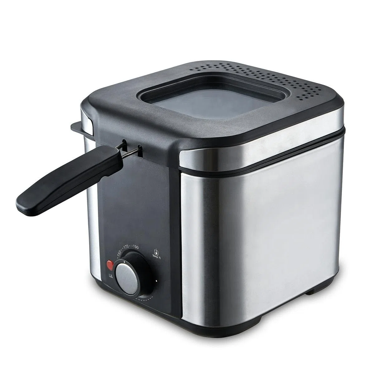 KUKEN Friggitrice Inox 900 W Coperchio Vetro 1 L