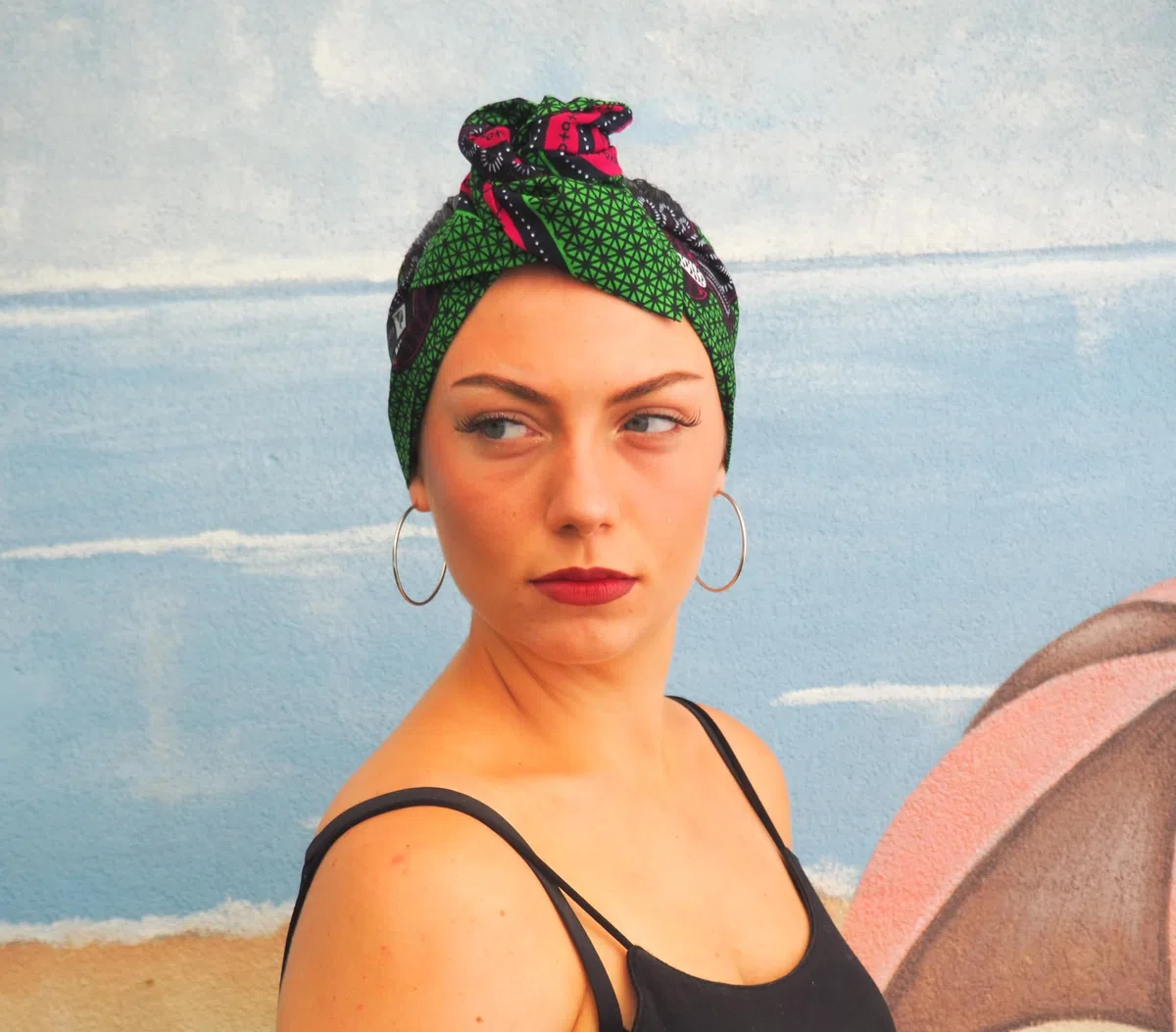 Generico Fascia capelli BANDANASARTE con ferretto modellabile,100% cotone pregiato WAX