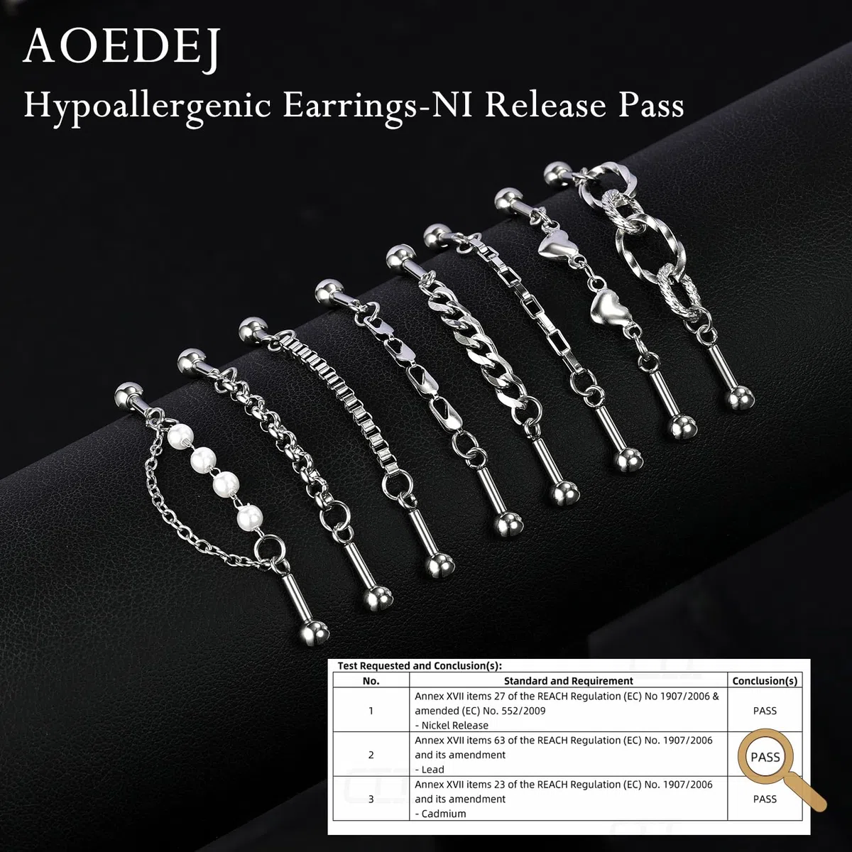 AoedeJ 4Pcs 14G piercing industriale gioielli catena oro industriale bilanciere 316L acciaio chirurgico ipoallergenico cartilagine Helix orecchini per donne uomini