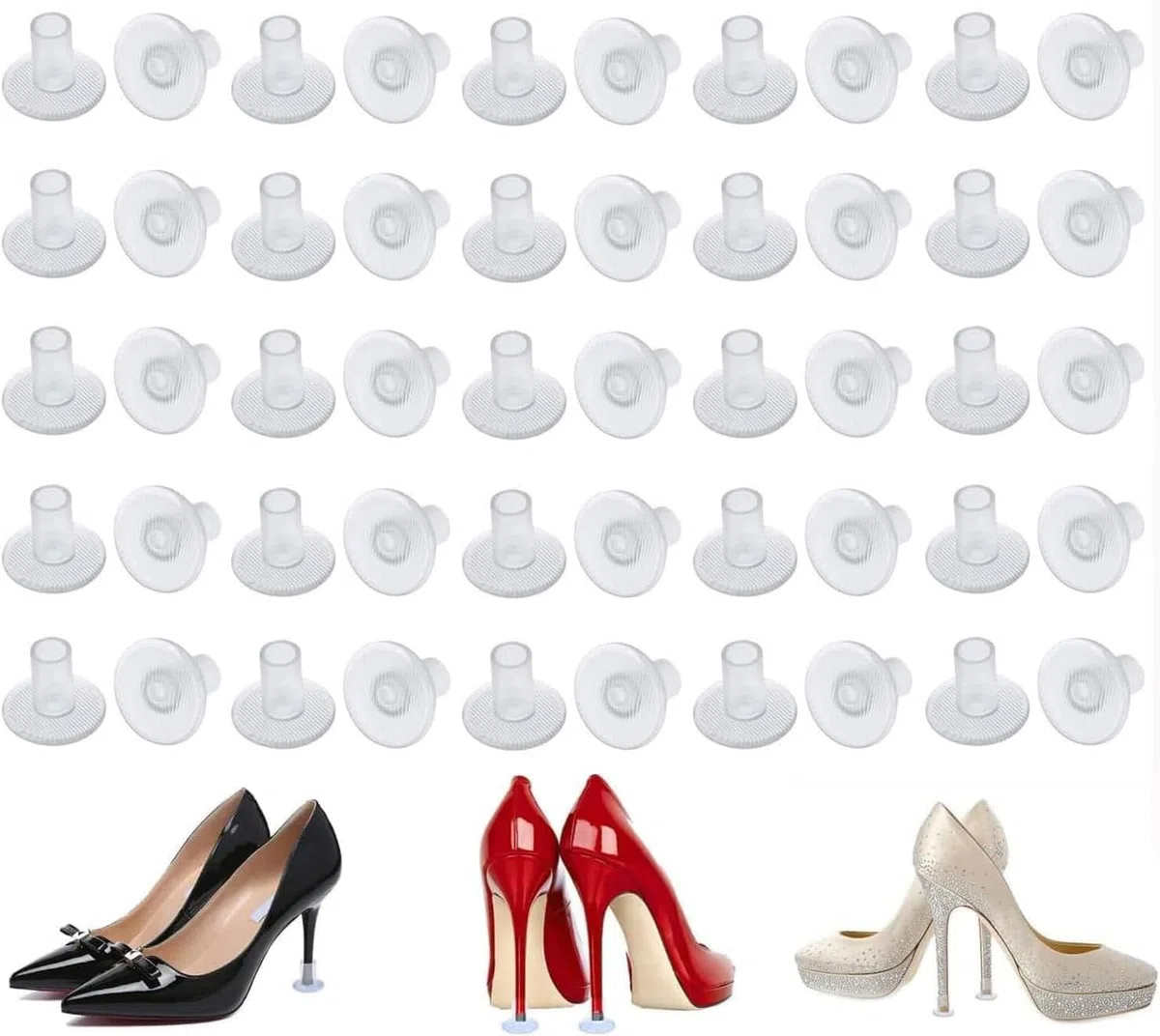 MEISO 25 Paia Salvatacchi Proteggi Tacchi Donna, Salvatacco, Proteggi Scarpe Tacco a Spillo Erba, Salvatacchi Matrimonio, per Matrimoni, Attività All'aperto (S)