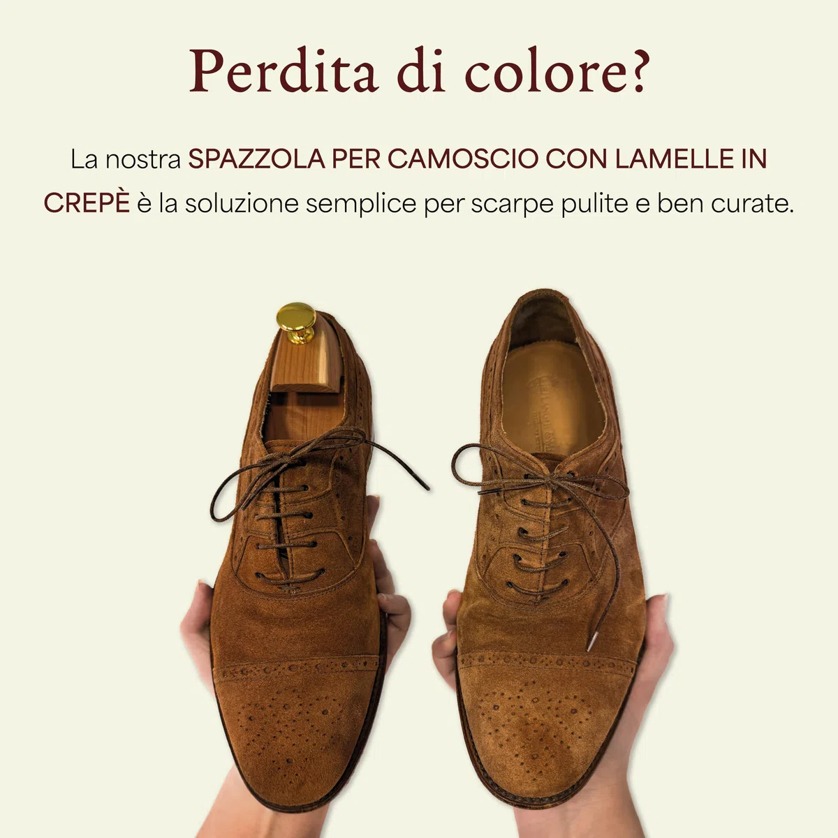 Langer & Messmer Spazzola morbida e lavabile crespa per la pulizia delle scarpe in pelle scamosciata (camoscio/nabuk)