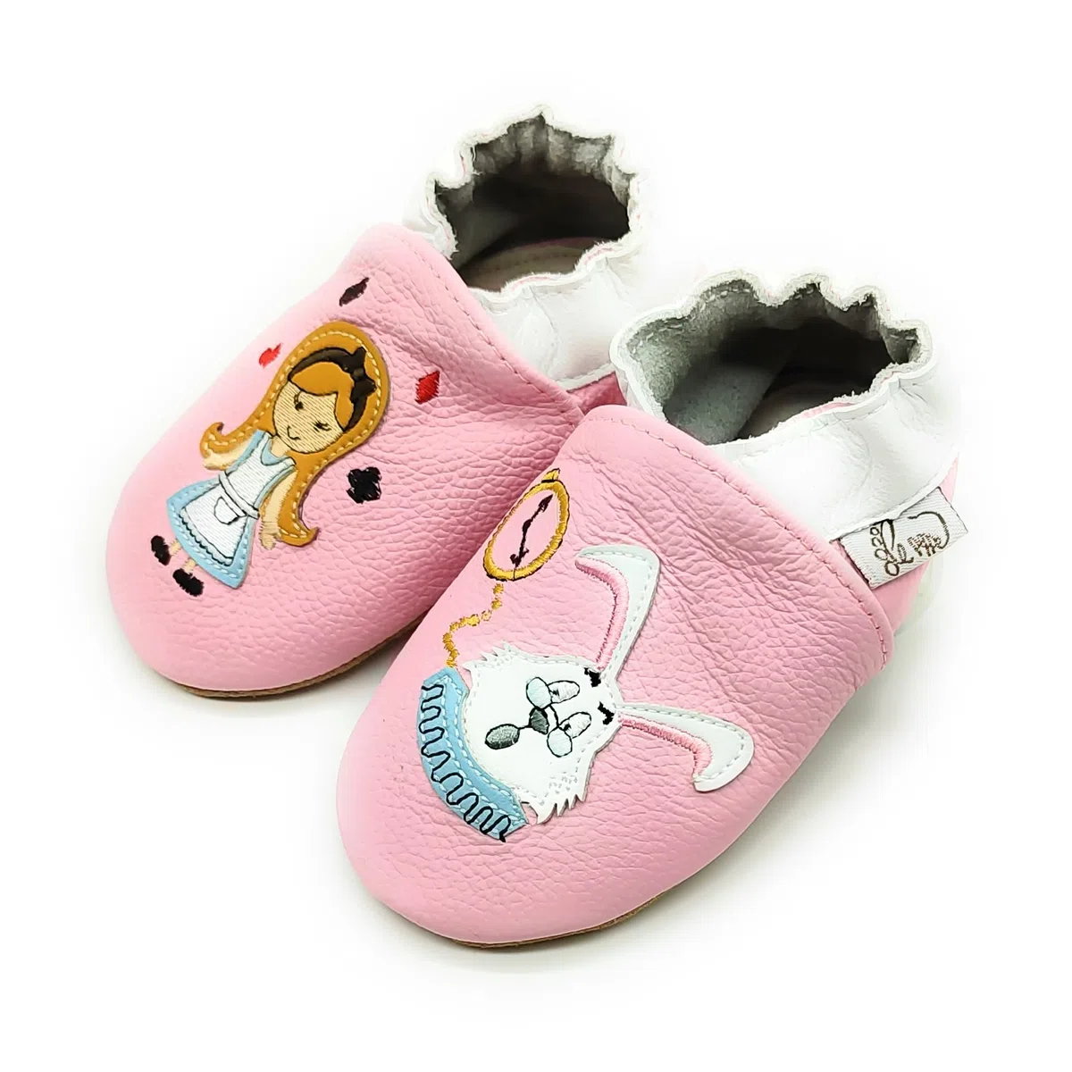 Scarpine in Pelle Prima infanzia - Pantofole Babucce - Neonato - Nido - Materne Danza - Primi Passi fino al 32/33! Verie Fantasie