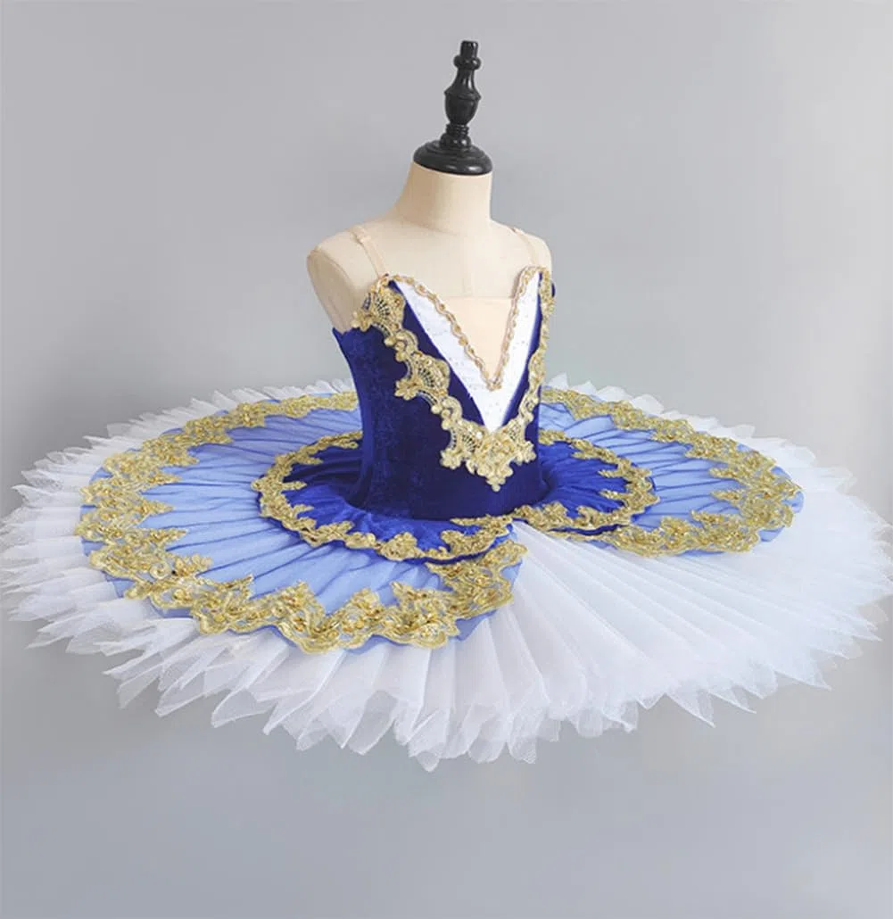 Gonna da Balletto per Bambina, tutù, Gonna da Spettacolo del Lago dei Cigni Body da Ginnastica, tutù da Competizione Vestito