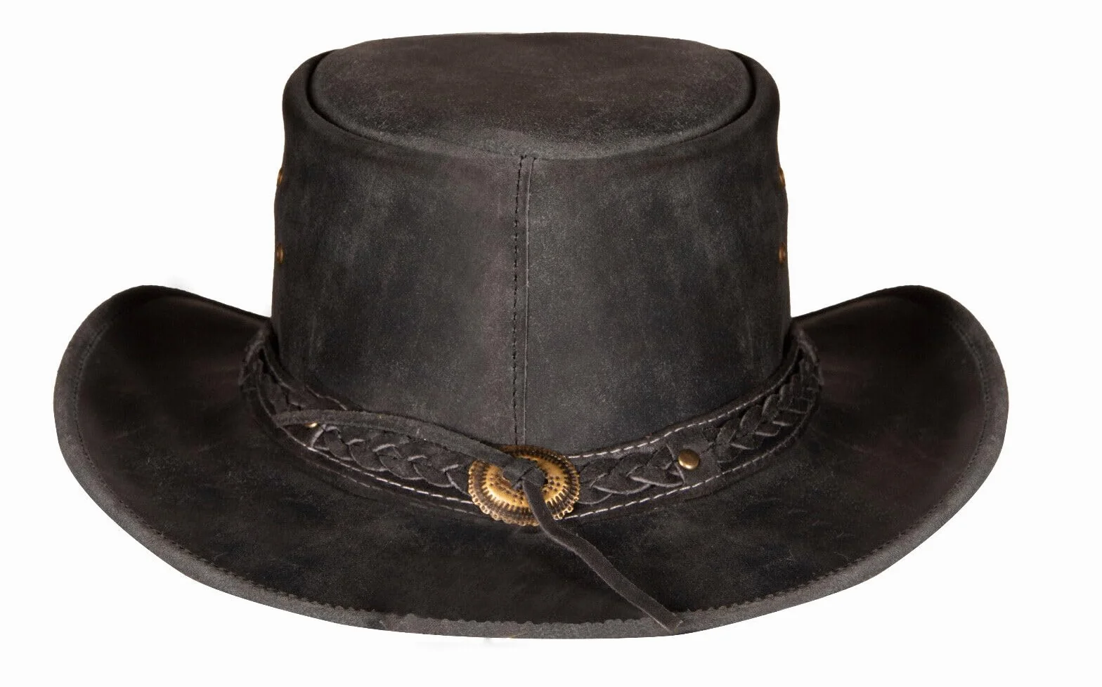 Infinity Leather Cappello da Cowboy in Vera Pelle Australiana Occidentale Entroterra Bush