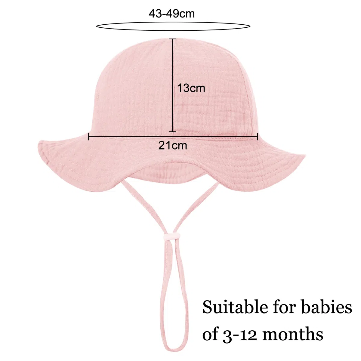 2 PCS Cappello da Sole per Bambine e Ragazze, Cappellino Estivo da Sole per Neonata, Cappello da Sole Regolabile in Cotone per Bambina