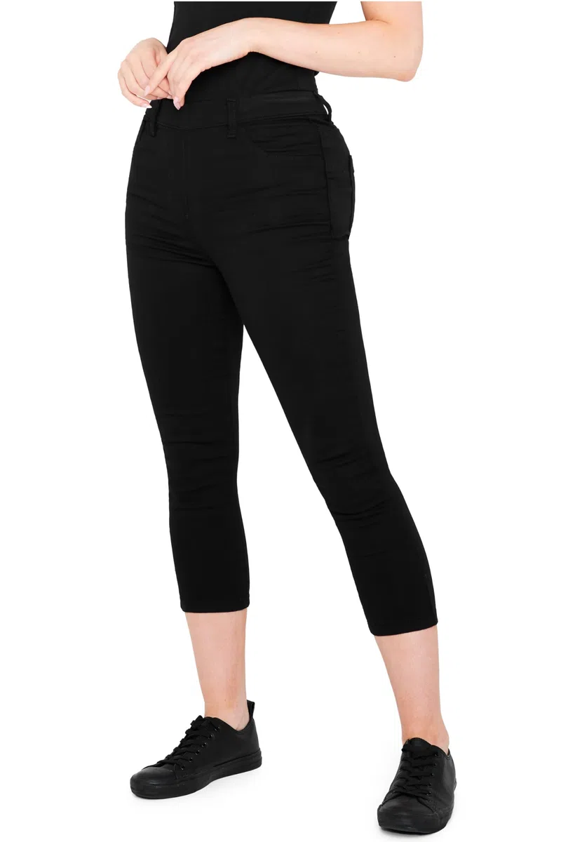 CityComfort Jeans Donna Jeggings Donna a Vita Alta Pantaloni Pinocchietto 3/4 Elasticizzati Taglie Forti Donna 36-48 Slim Jeggings Blu e Neri Leggins Modellanti con Tasche