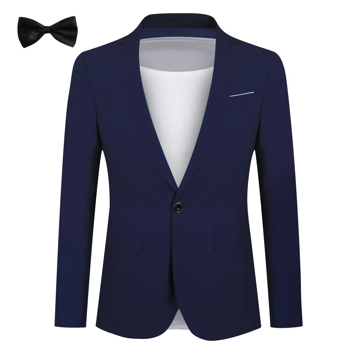 Allthemen Abito da Uomo in 2 Pezzi in Tinta Unita con Un Bottone Blazer + Cravatta Giacca Formale da Lavoro per Matrimonio