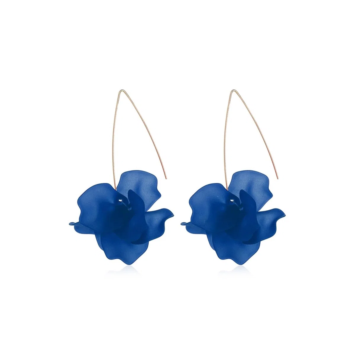 1 Paio di Design colorato Fiore in Resina Lunga Lunghe boemi Fatti a Mano a Sospensione per Le Donne Gioielli