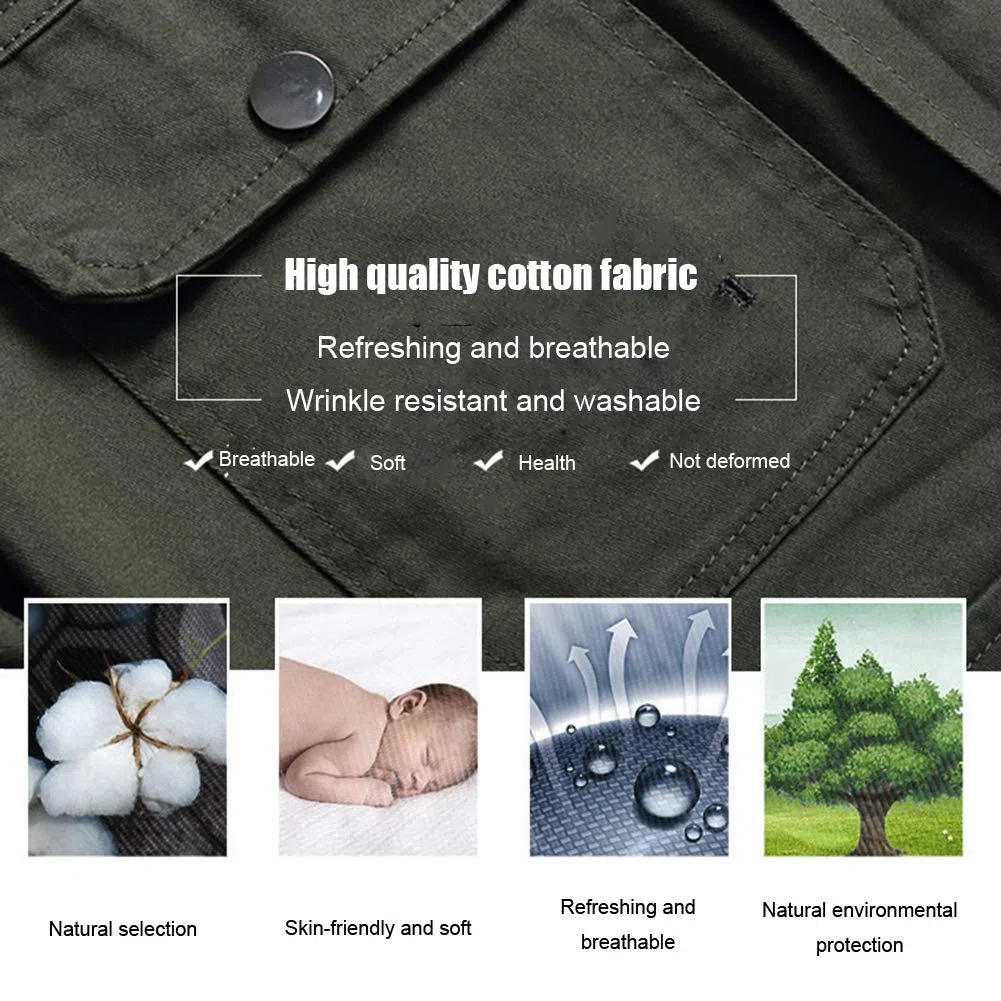 Camice da Lavoro, Giacca da Saldatore, Cotone Camuffare Molteplici Tasche Adatto per Fabbriche, Logistica, Edilizia, Saldatori, Riparazioni Auto, ECC.,L