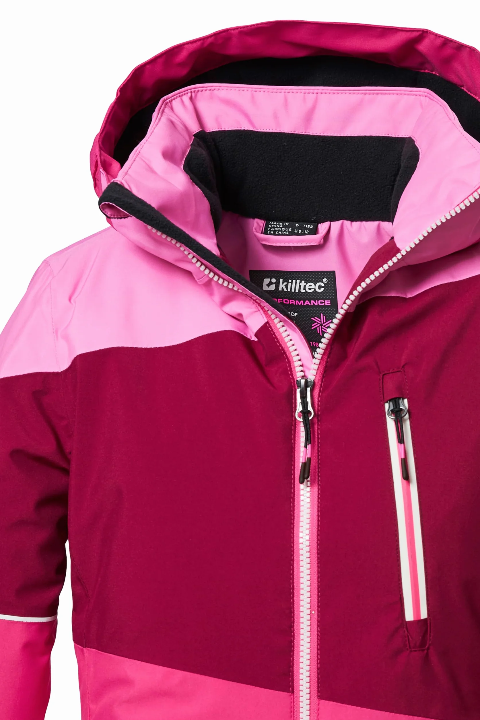 Killtec Ksw 331 Grls Ski Jckt Giacca da sci/giacca funzionale con cappuccio e paraneve Bambine e ragazze