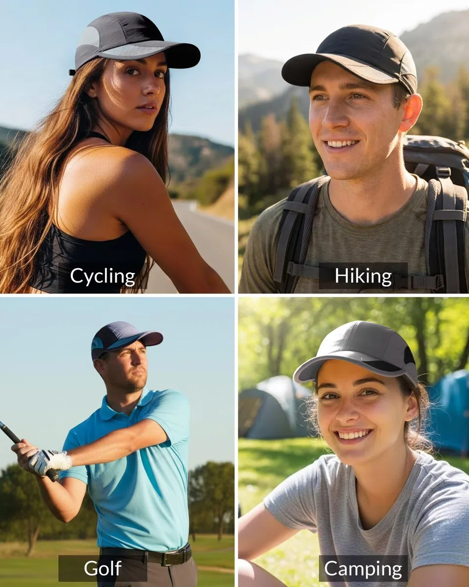 GADIEMKENSD Cappello da Corsa ad Asciugatura Rapida per Uomo, Berretto da Baseball Senza Struttura per Donna, Cappello Estivo UPF50+, Casquette Sportivo con Rete Traspirante