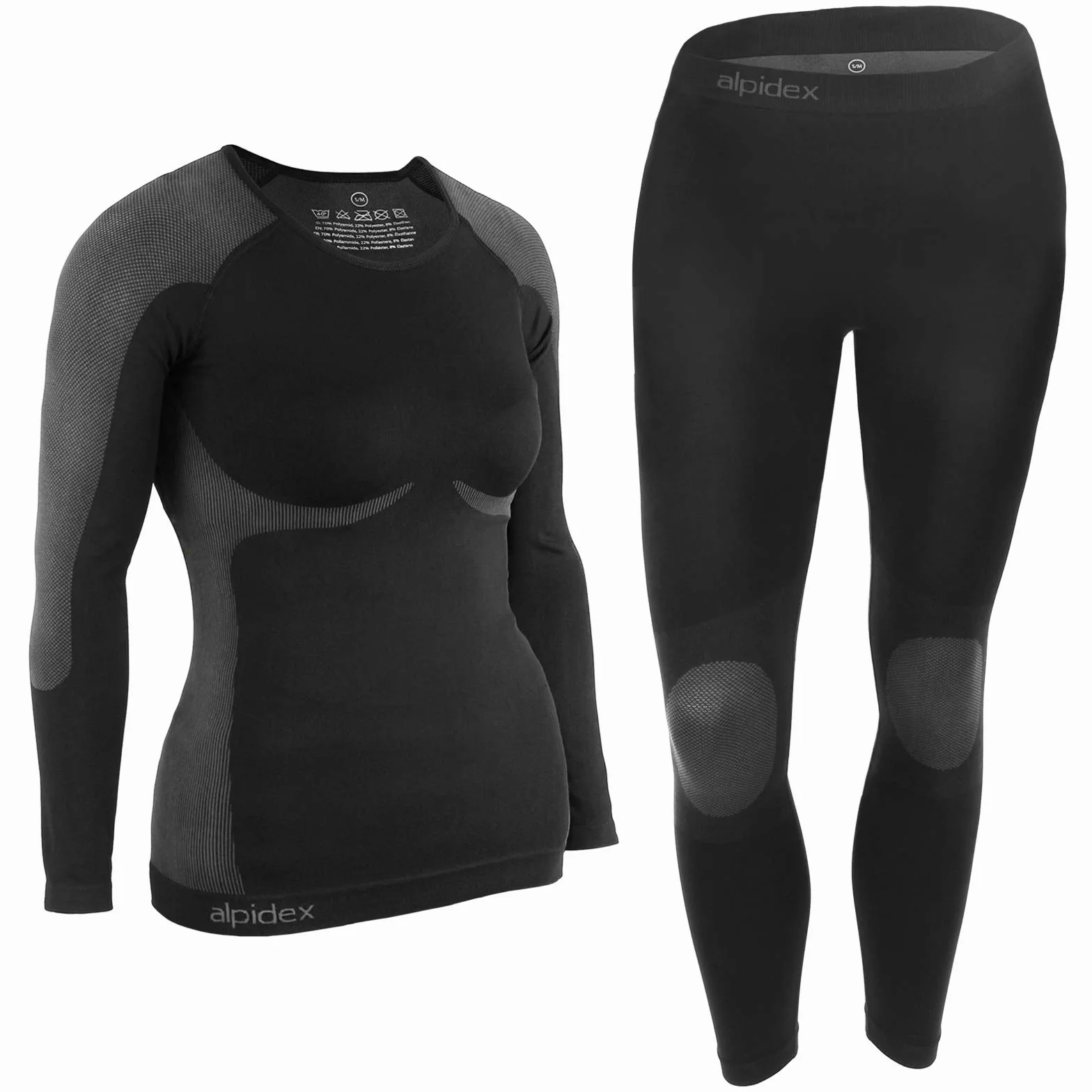 ALPIDEX Biancheria Intima Termica Donna Funzionale Rapida per Sci Traspirante riscaldante Autunno Inverno