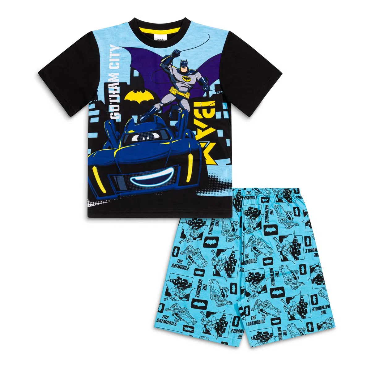 DC Comics Pigiama da ragazzo Batman, set pigiama corto Batman, biancheria da notte in cotone, abbigliamento da notte per bambini da 2-3 a 7-8 anni