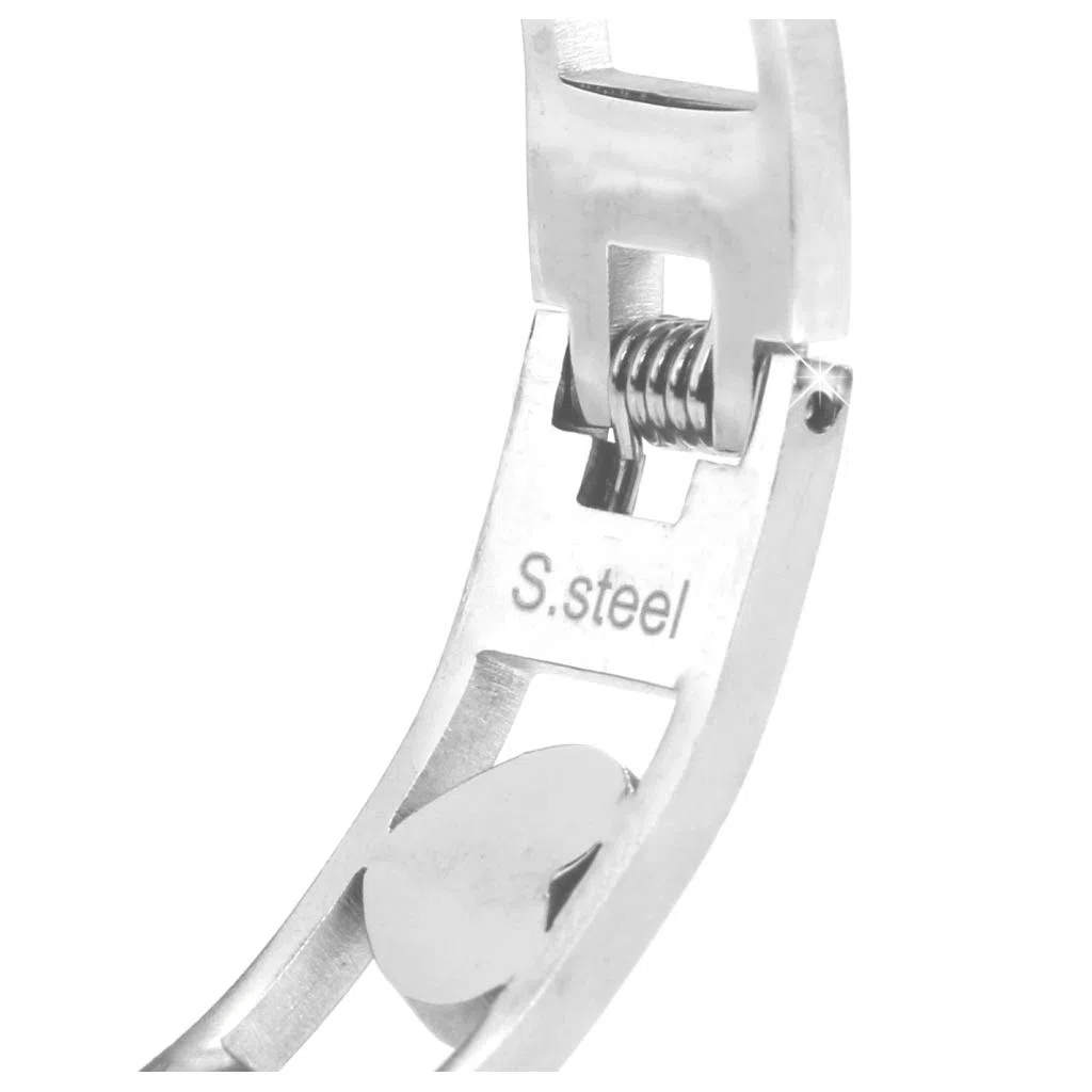 Flowers Bracciale Rigido Acciaio con Nome Vari e Zirconcini Sacchettino in tessuto Scritta nome ricoperta di strass Brillantissimi Bracciale a Manetta Donna Chiusura a molla Idea Regalo