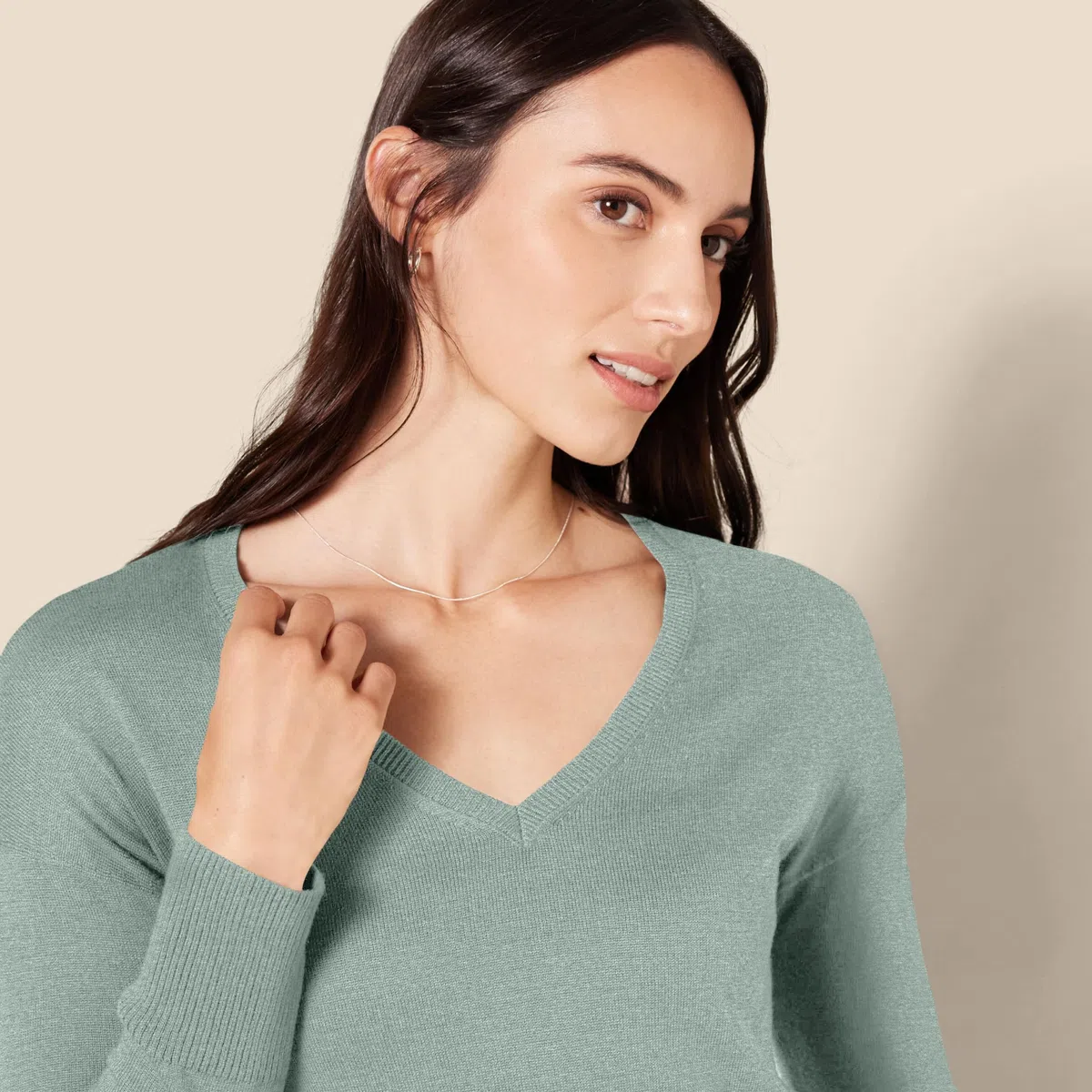 Amazon Essentials Maglione A Tunica Leggero A Maniche Lunghe Con Scollo A v (Disponibile In Taglie Forti) Donna