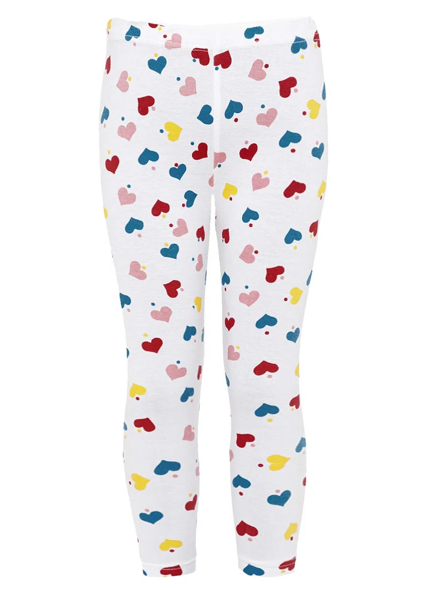Naughty Ninos 2 paia di leggings stampati alla caviglia per bambine da 2 a 12 anni