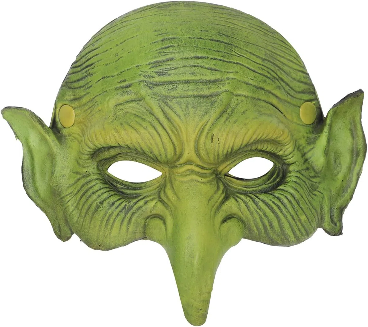 Maschera da goblin verde da strega e goblin, in schiuma di poliuretano, per donne e ragazze, per Halloween, cosplay, carnevale e feste